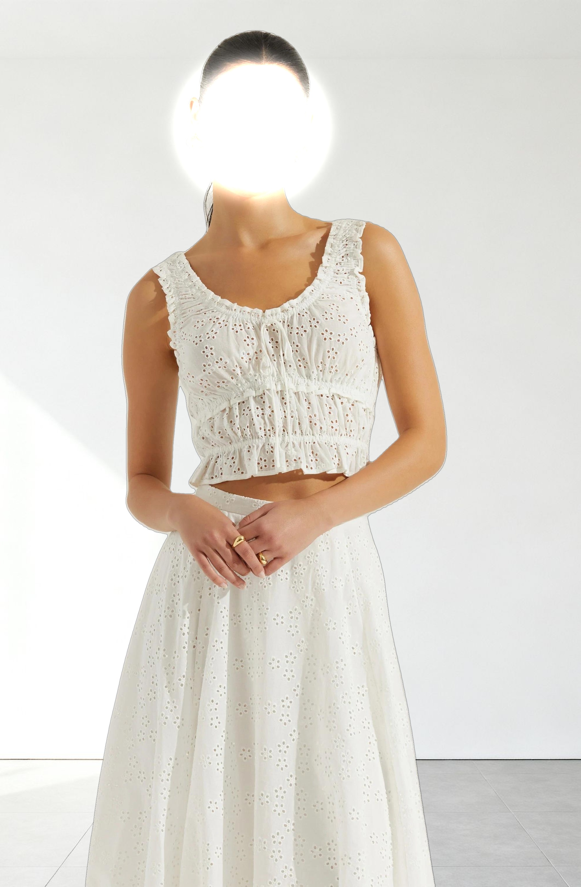 Kissel Tiered Eyelet Top