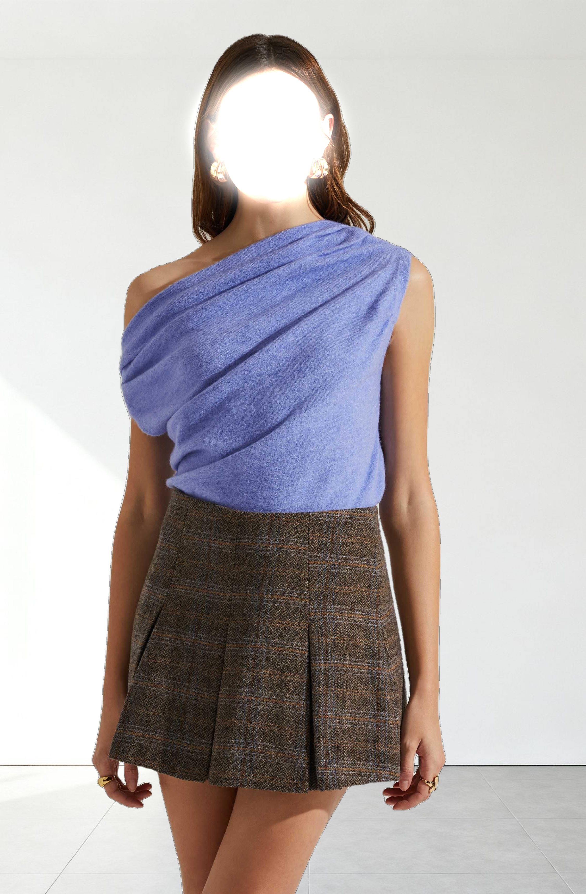 Devin Sleeveless One Shoulder Sweater