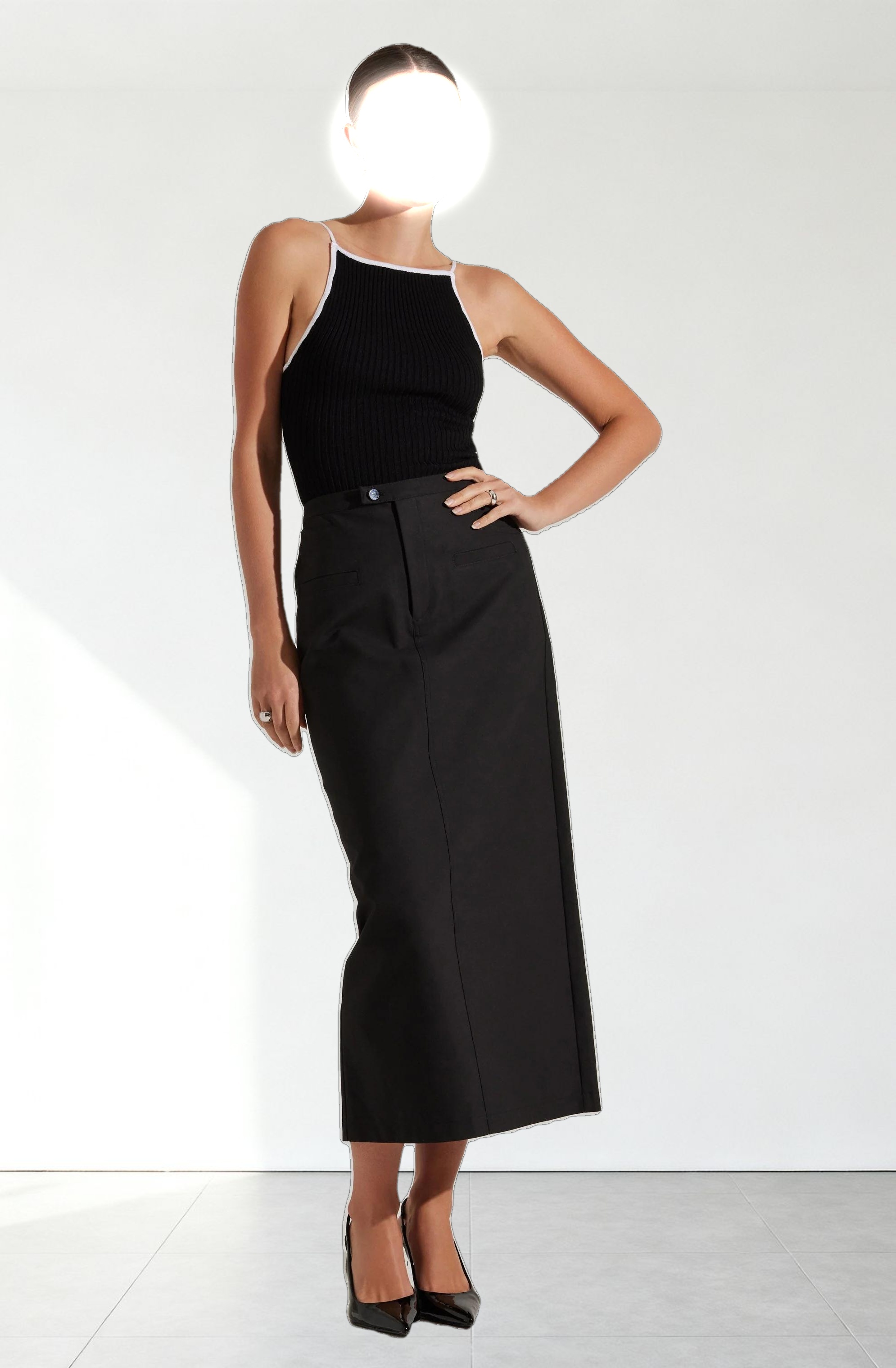 Jenini Ribbed High Neck Sweater