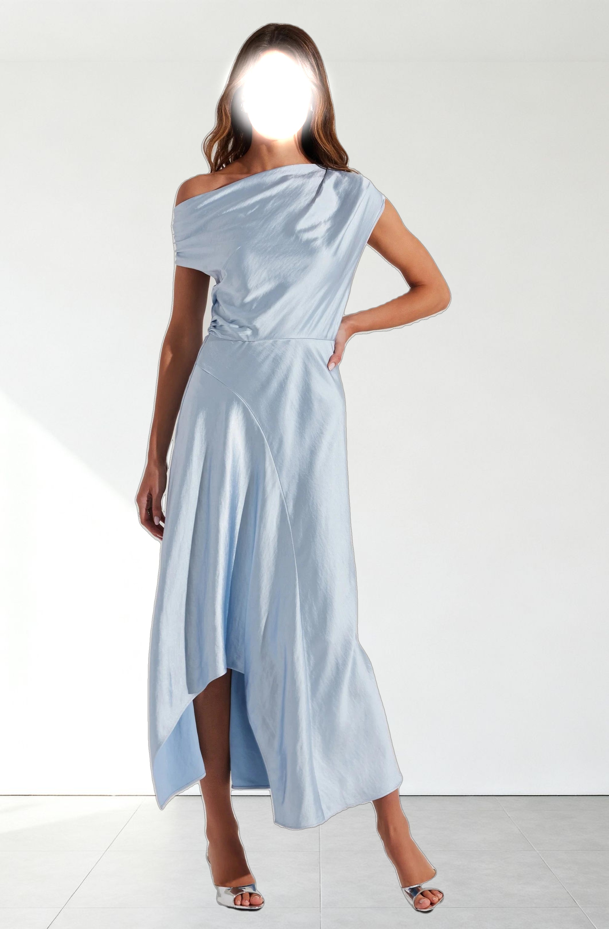 Mairyn Satin Midi Dress