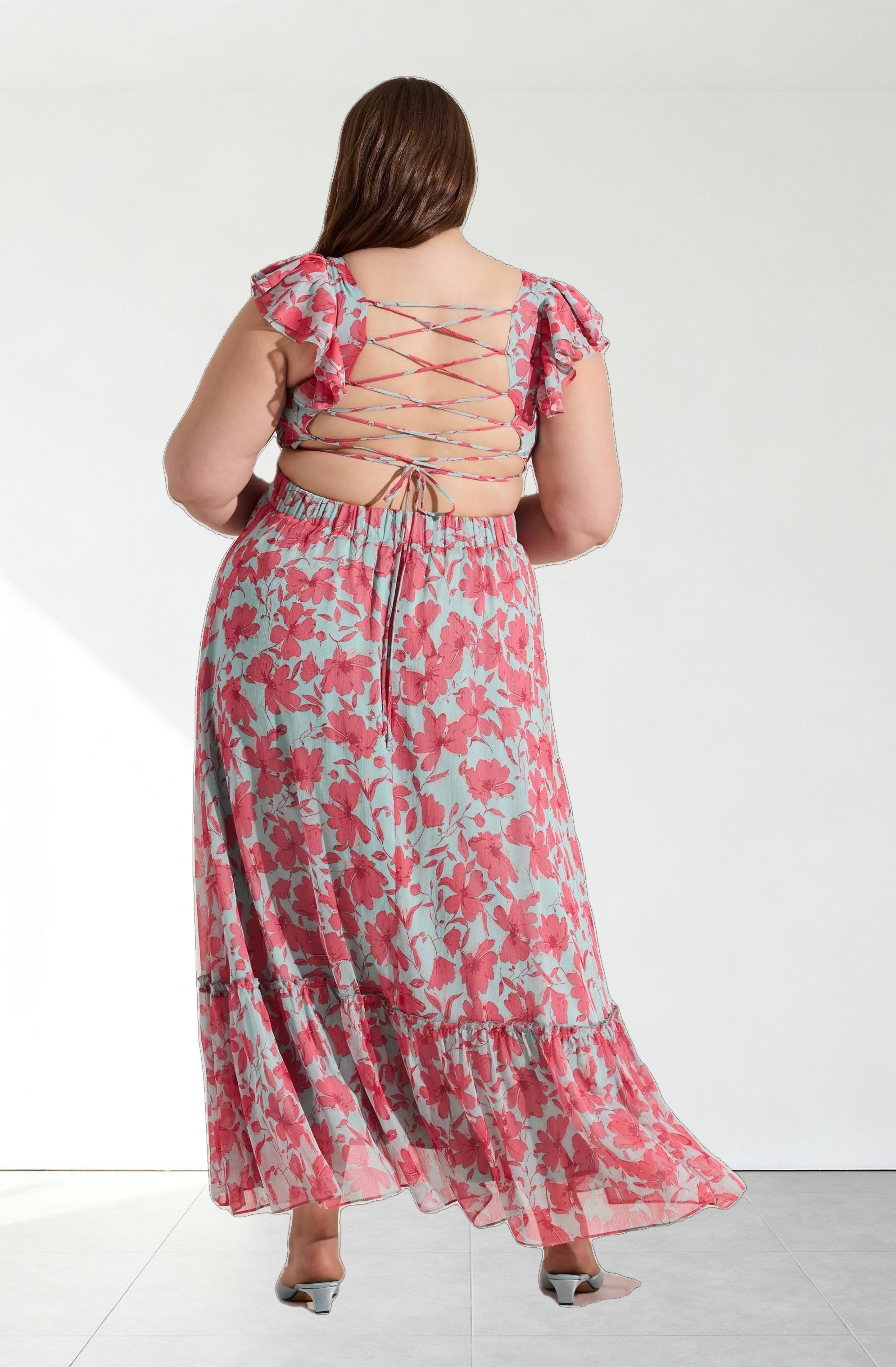 Primrose Floral Strappy Back Maxi Dress
