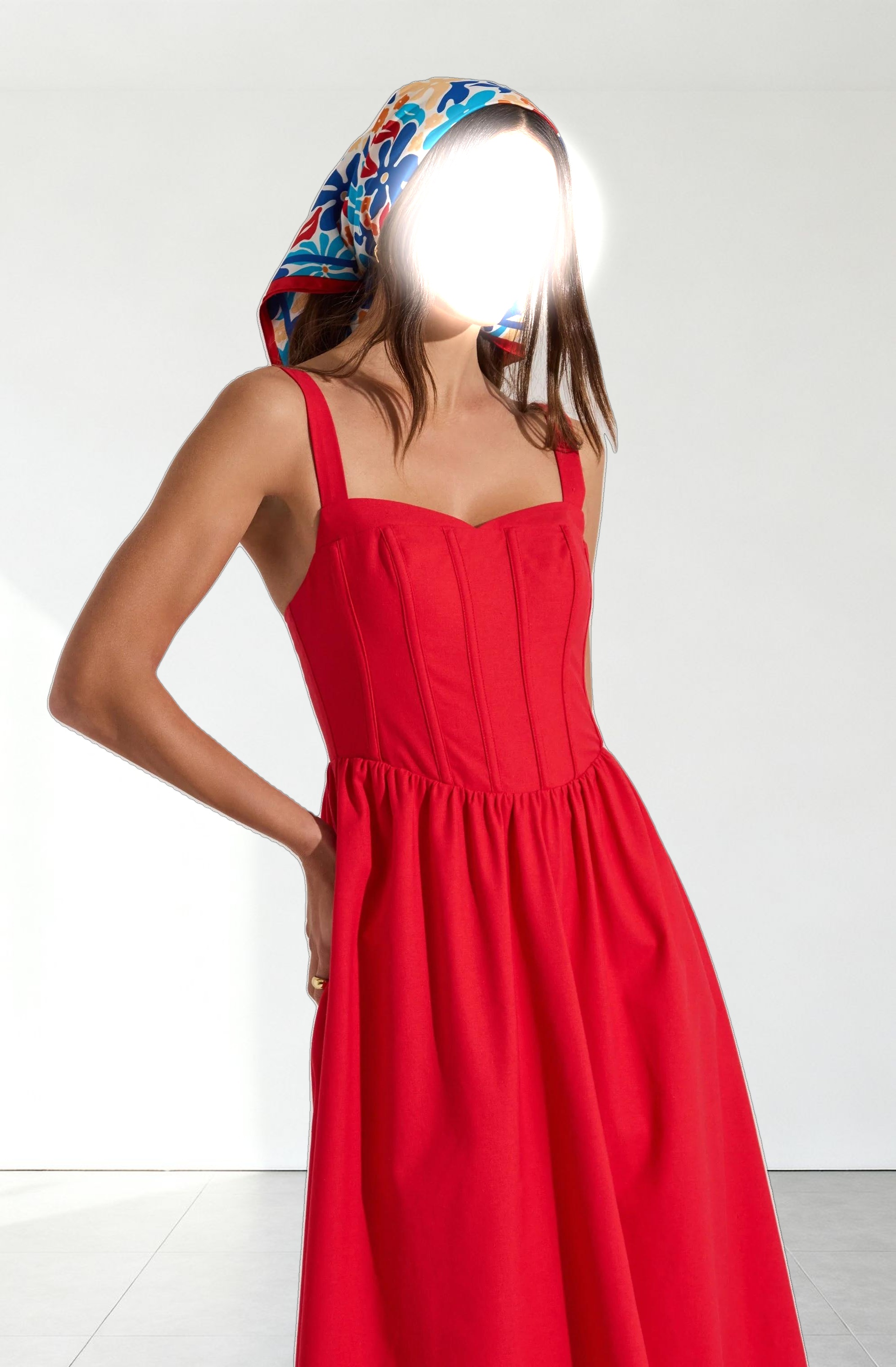 Sweetheart Corset Linen Dress