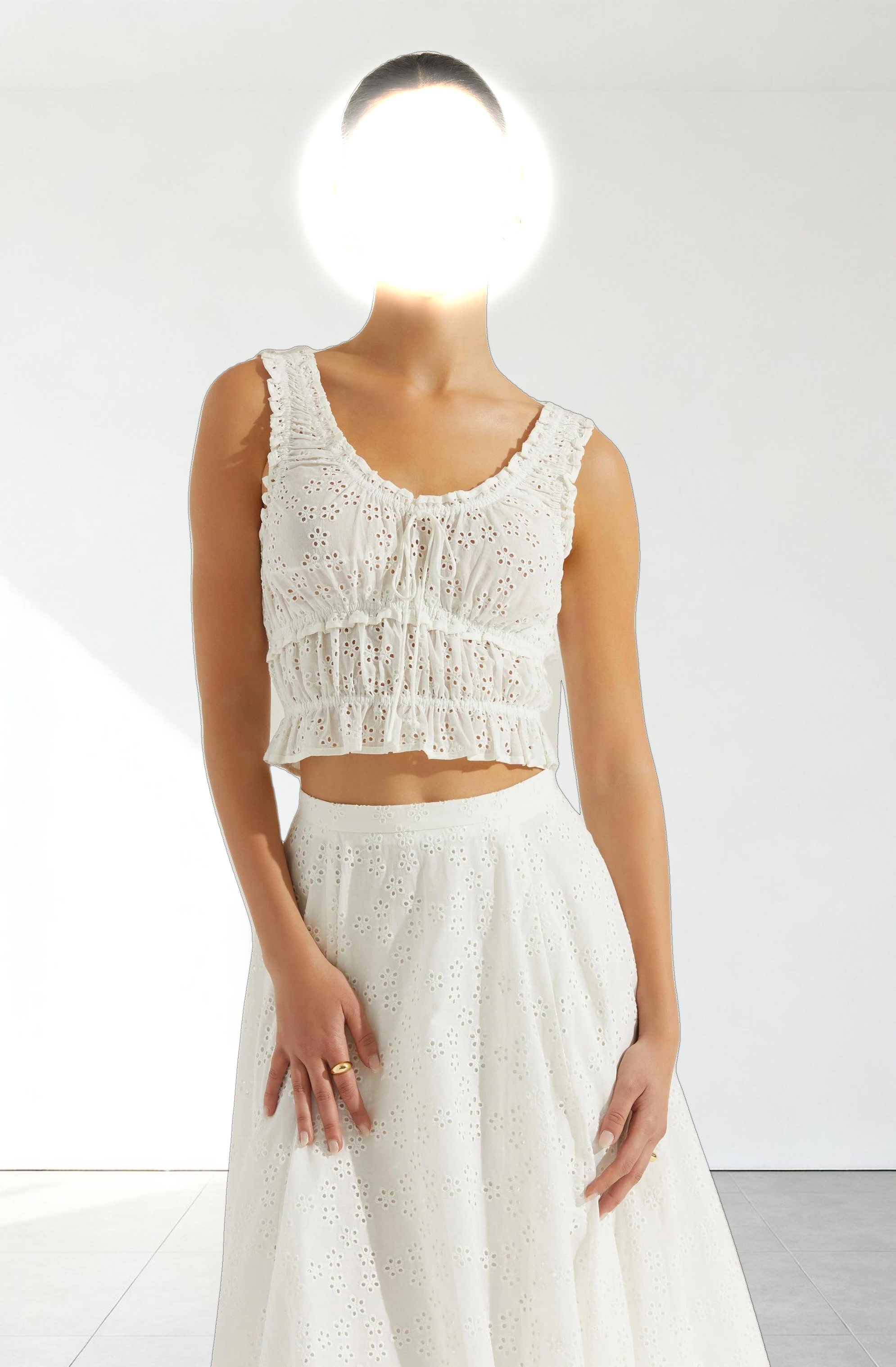 Kissel Tiered Eyelet Top