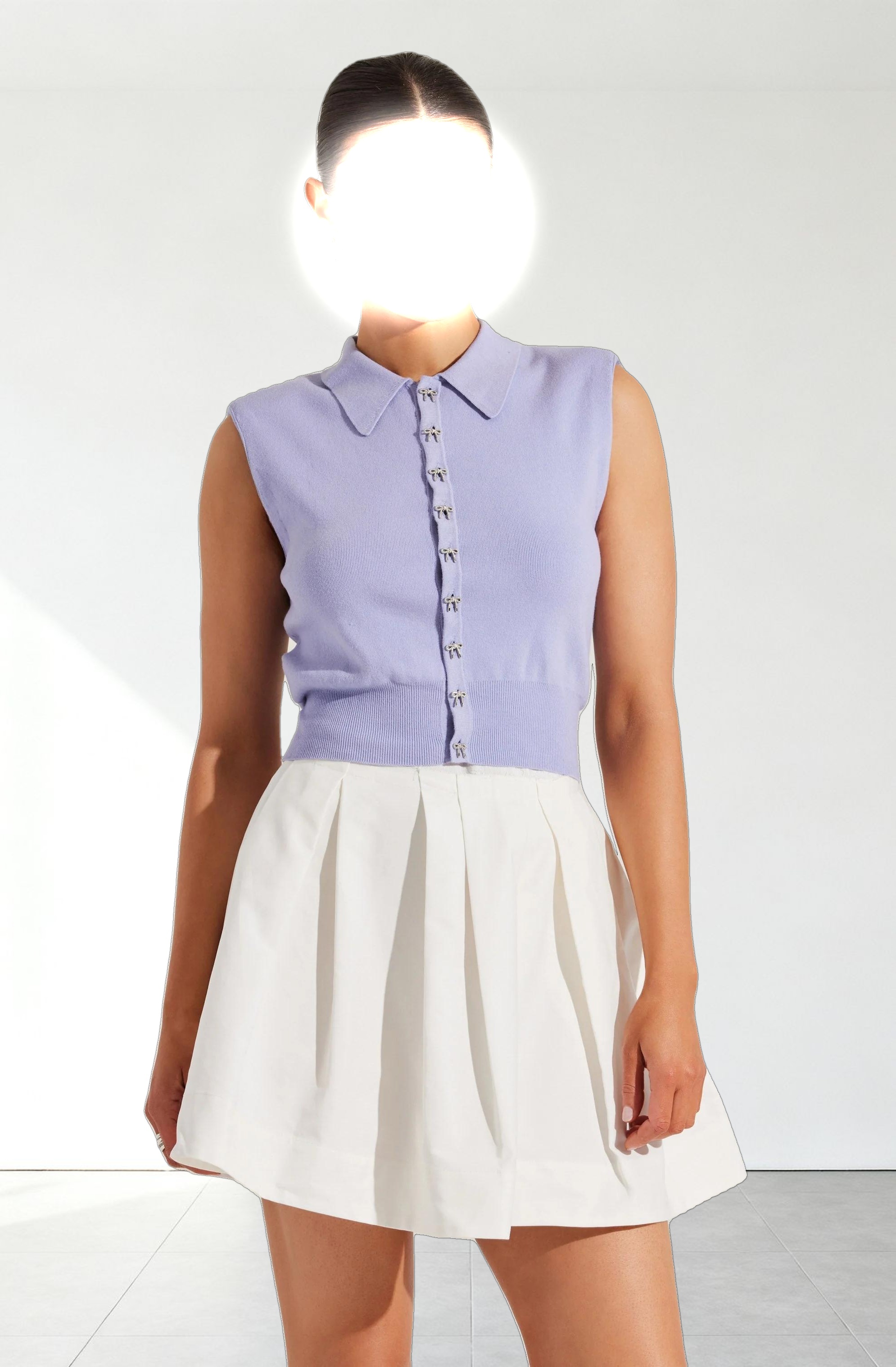 Kori Bow Embellished Sweater Top