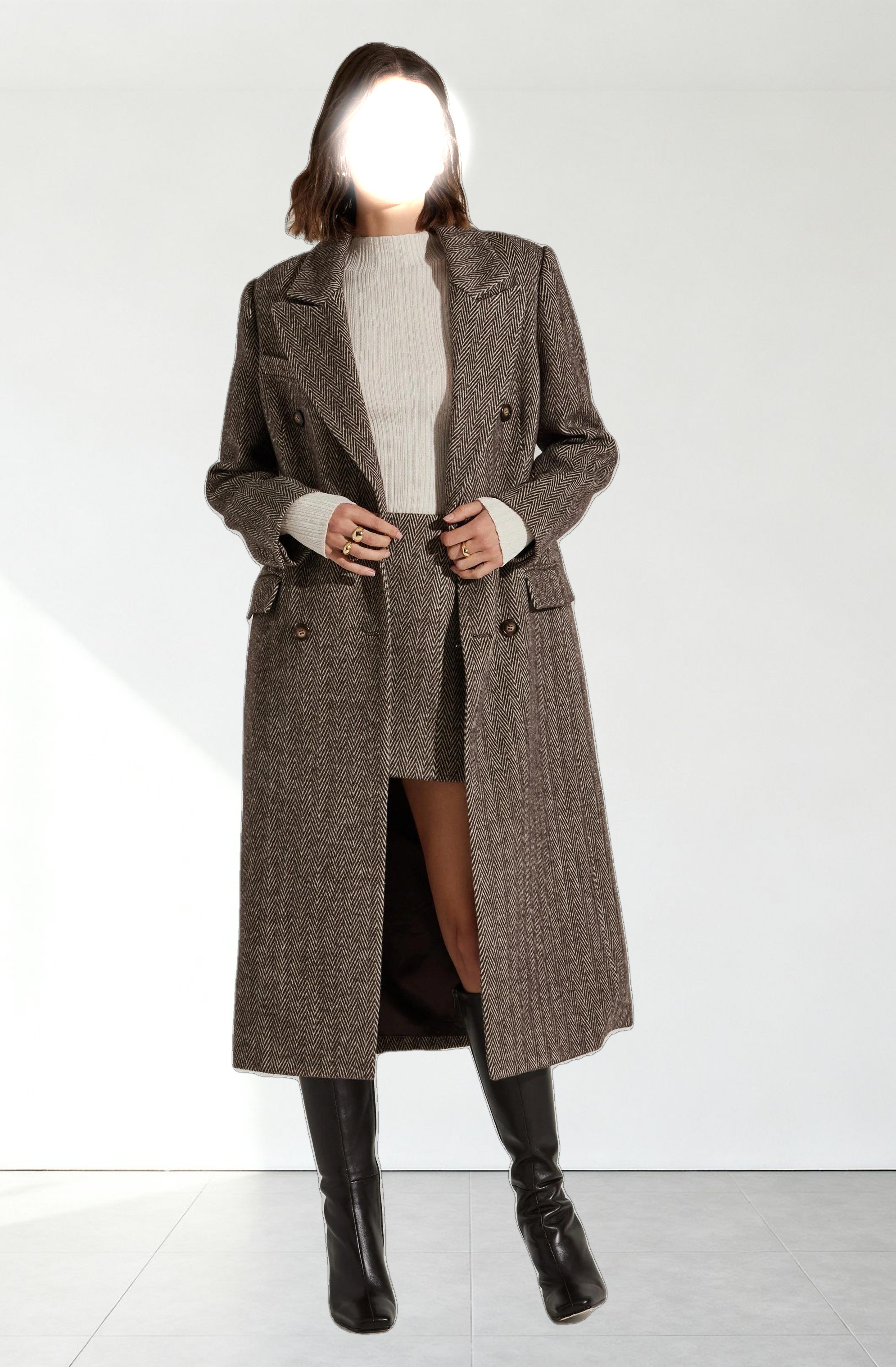 Morana Herringbone Coat