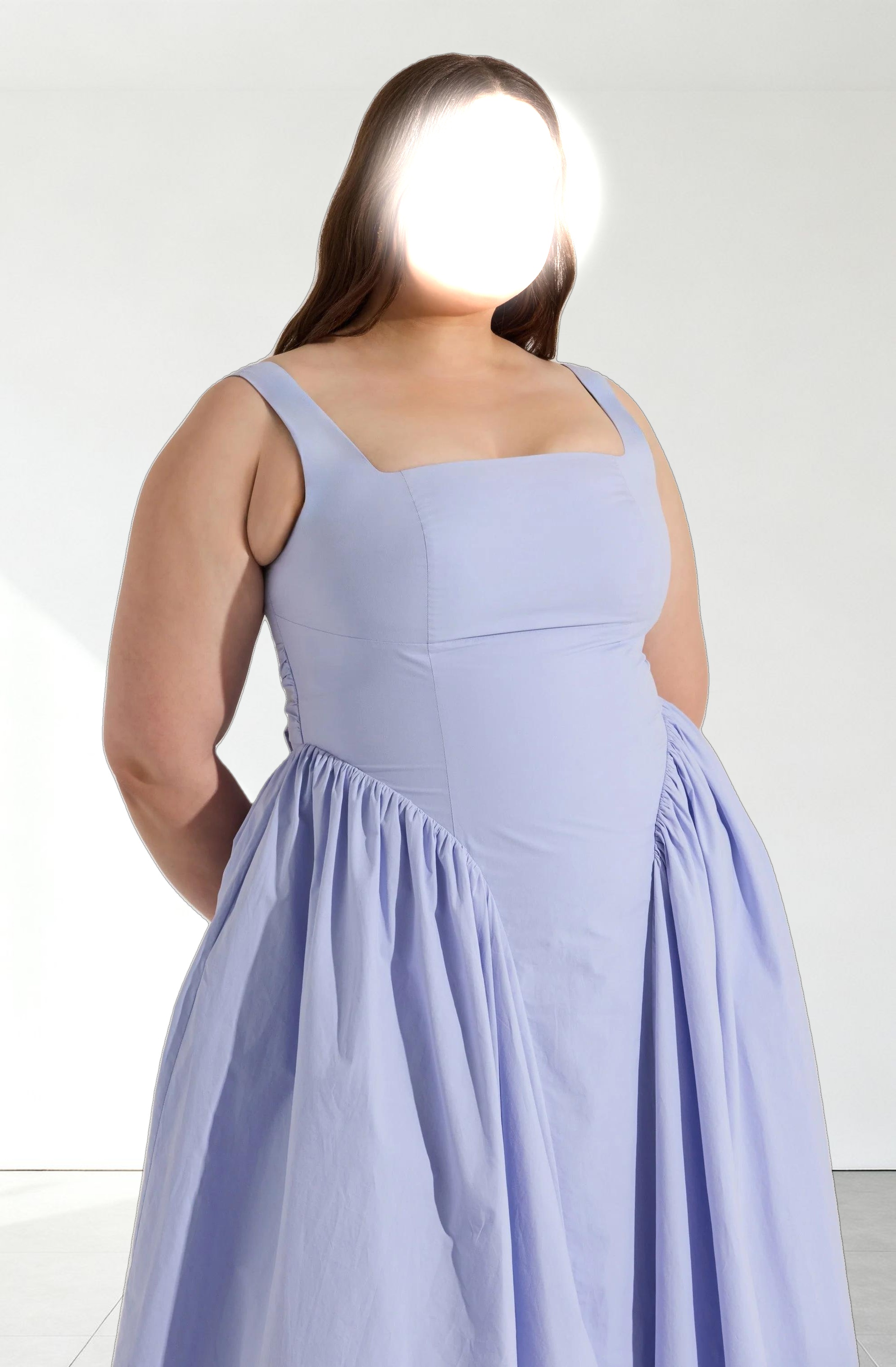 Vinya Poplin Drop Waist Dress