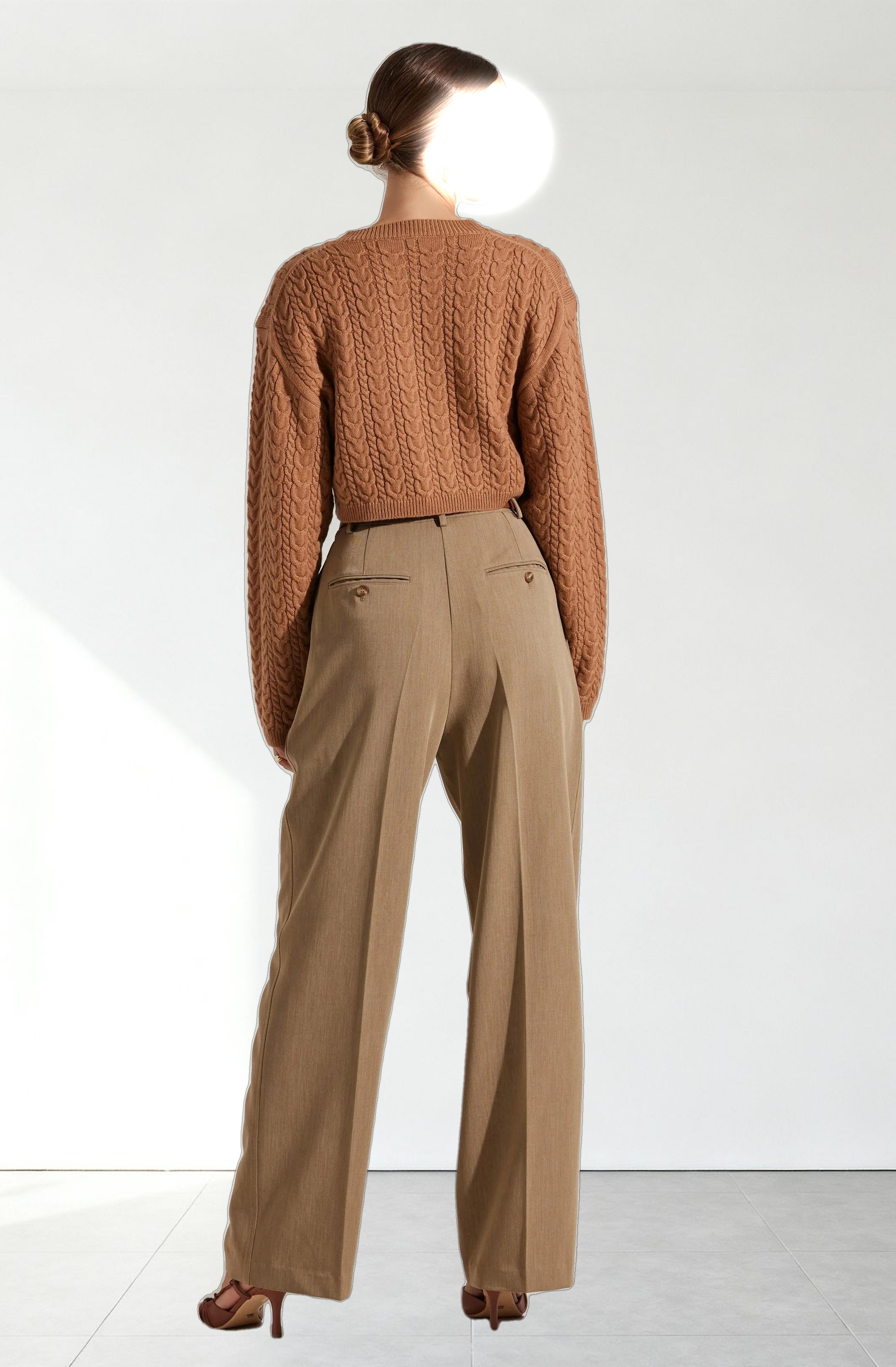 Jorah Cropped Cable Knit Sweater