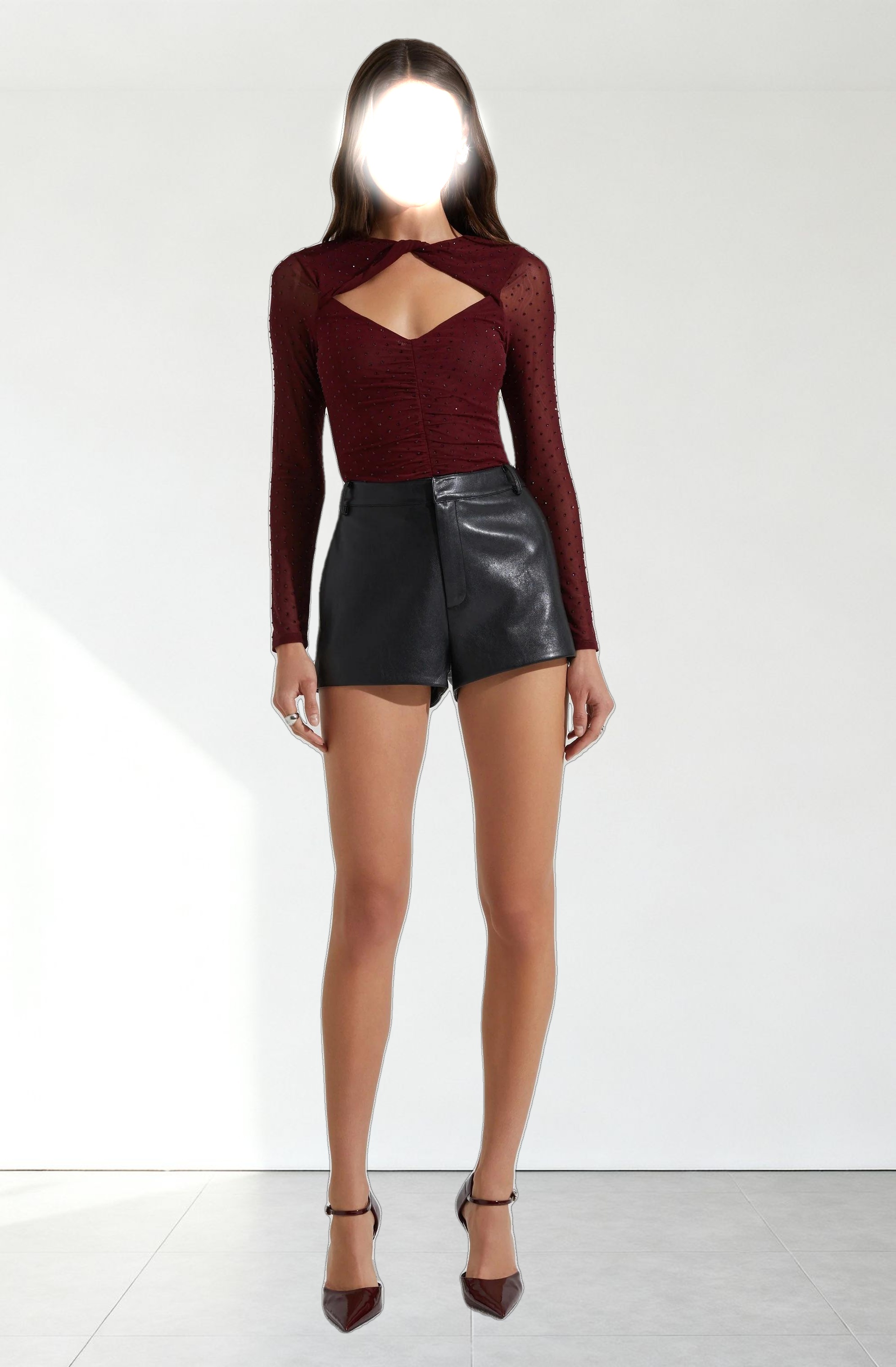 Ancira Rhinestone Mesh Bodysuit