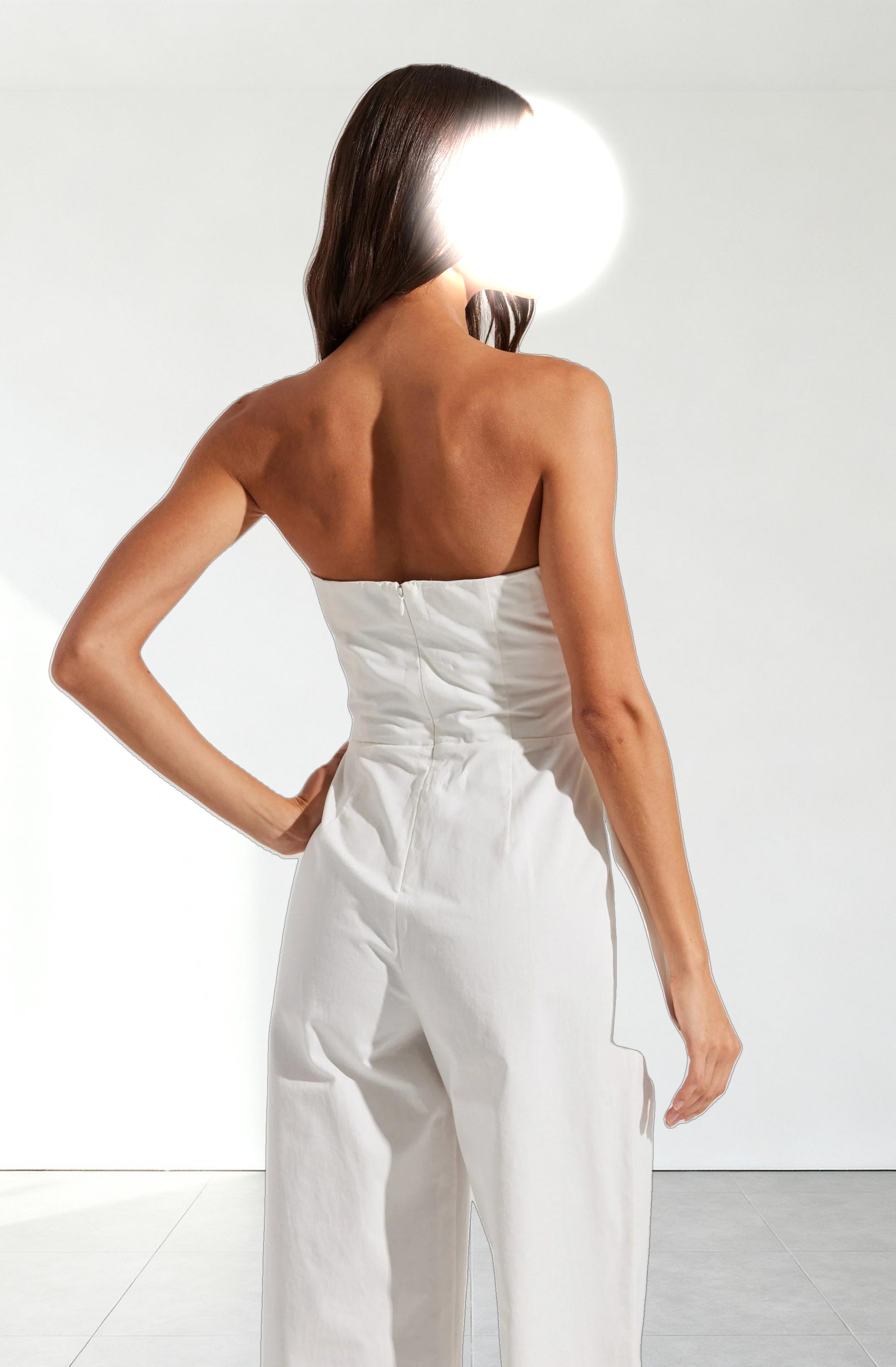 Maciel Strapless Pleated Jumpsuit