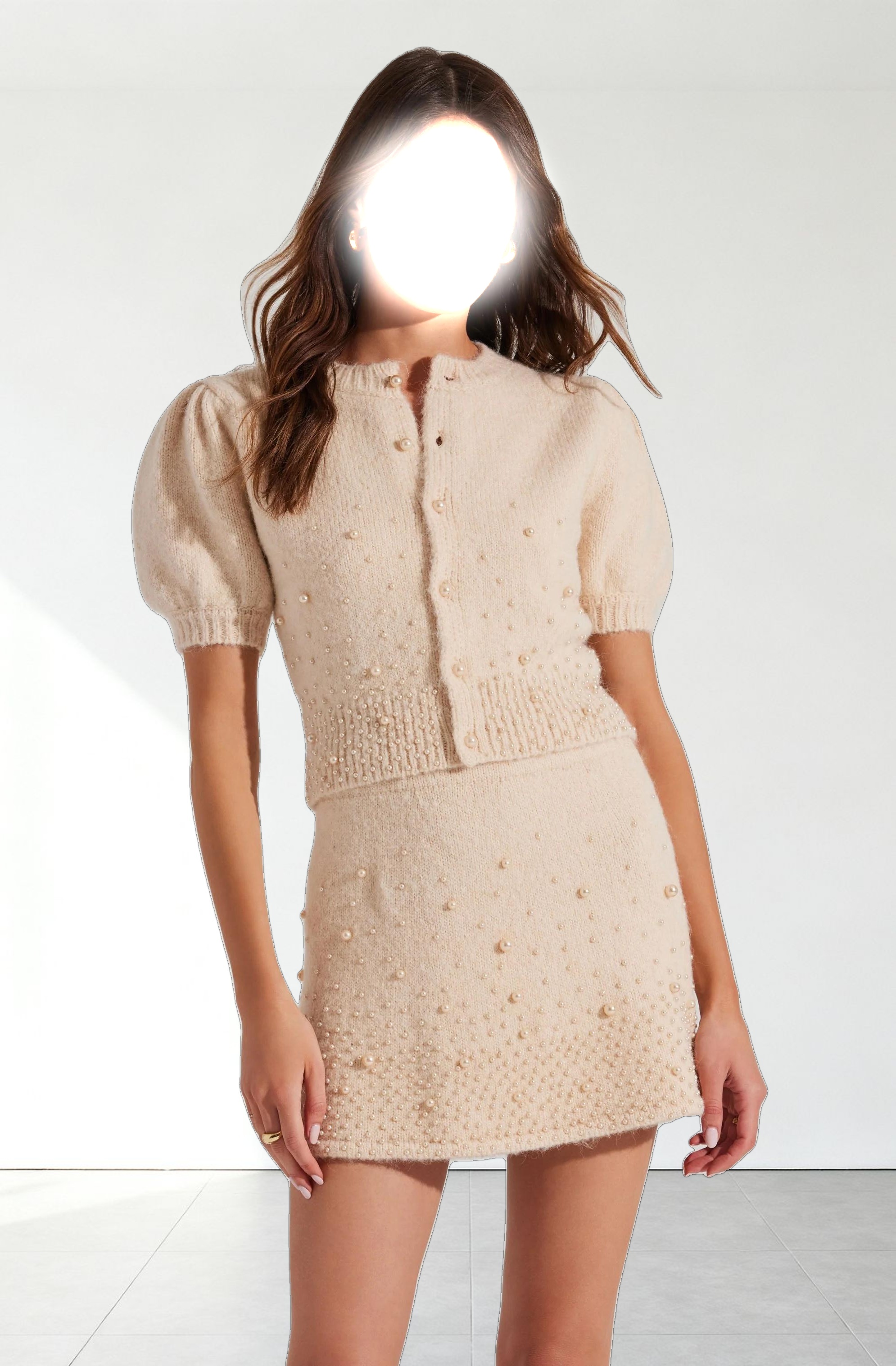 Joly Pearl Embellished Cardigan