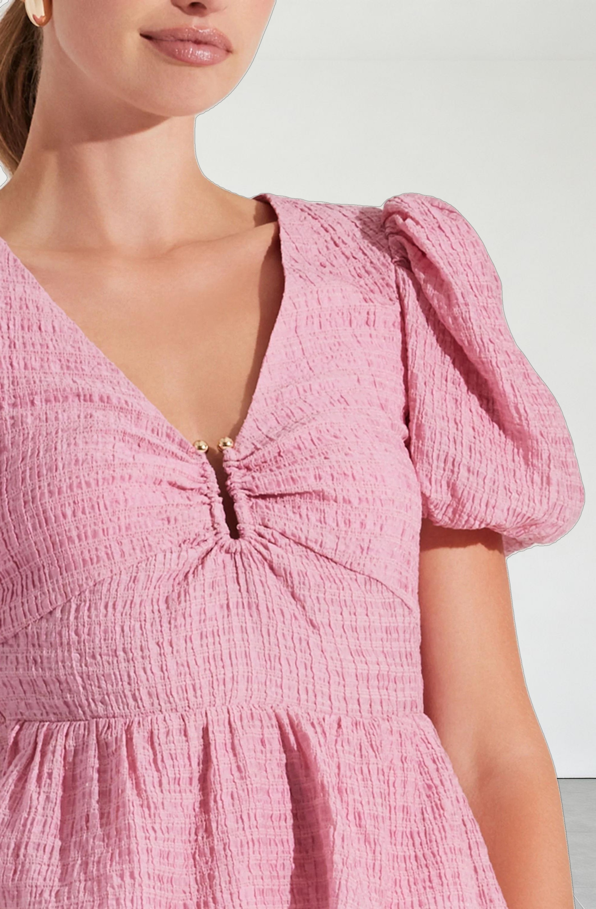 Mylah Puff Sleeve Peplum Top