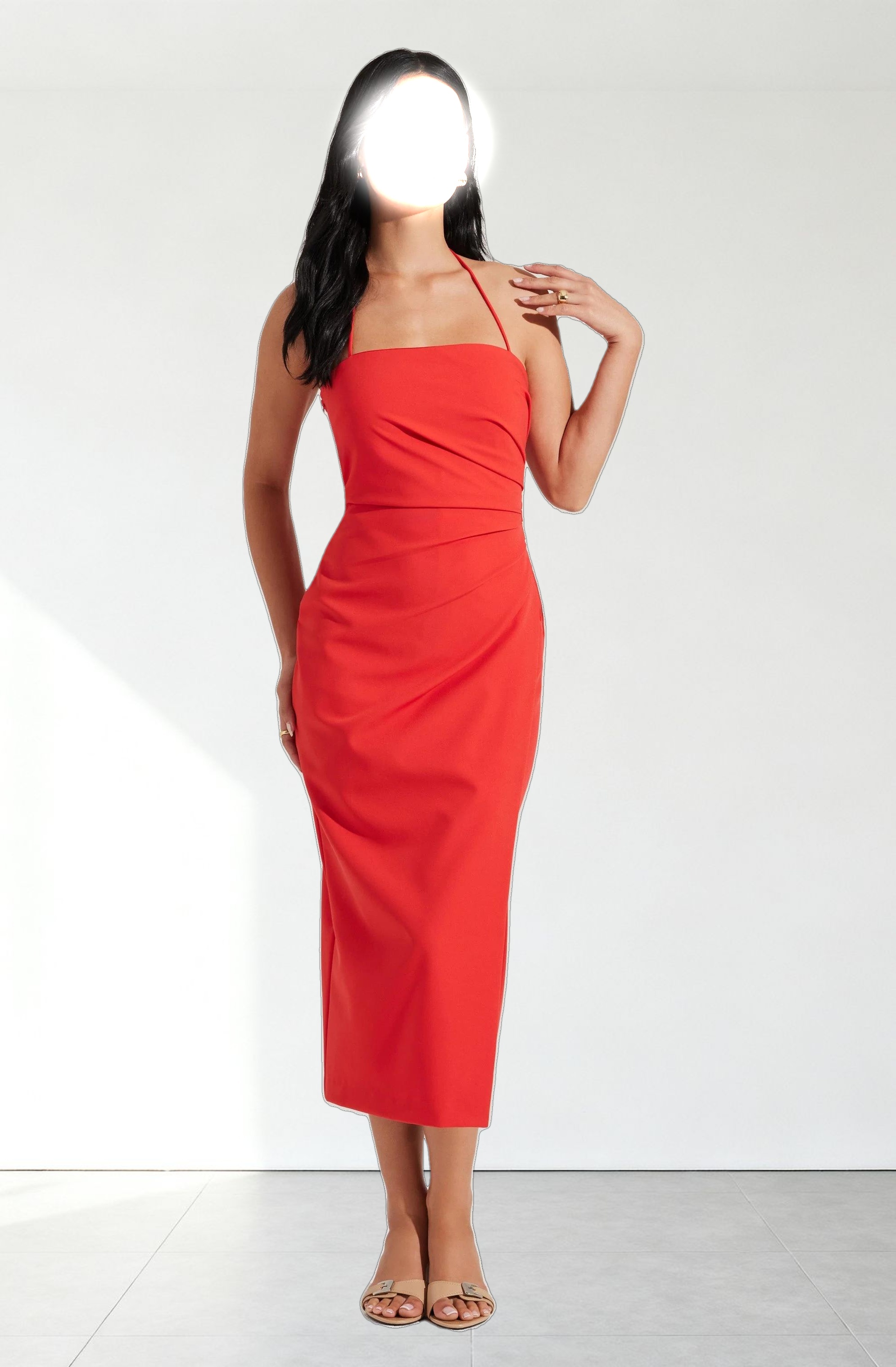 Siena Halter Neck Midi Dress