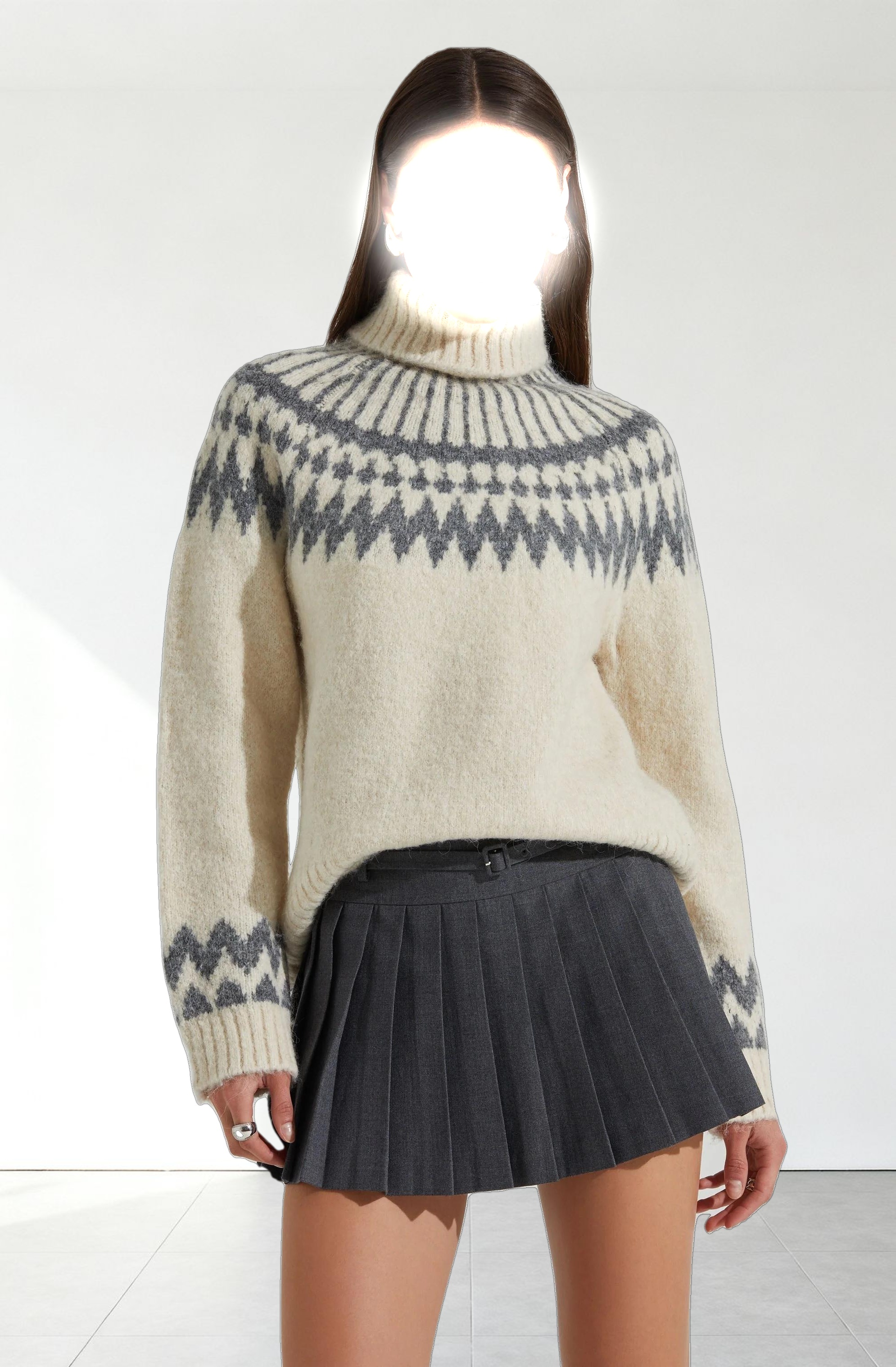 Leka Fair Isle Turtleneck Sweater