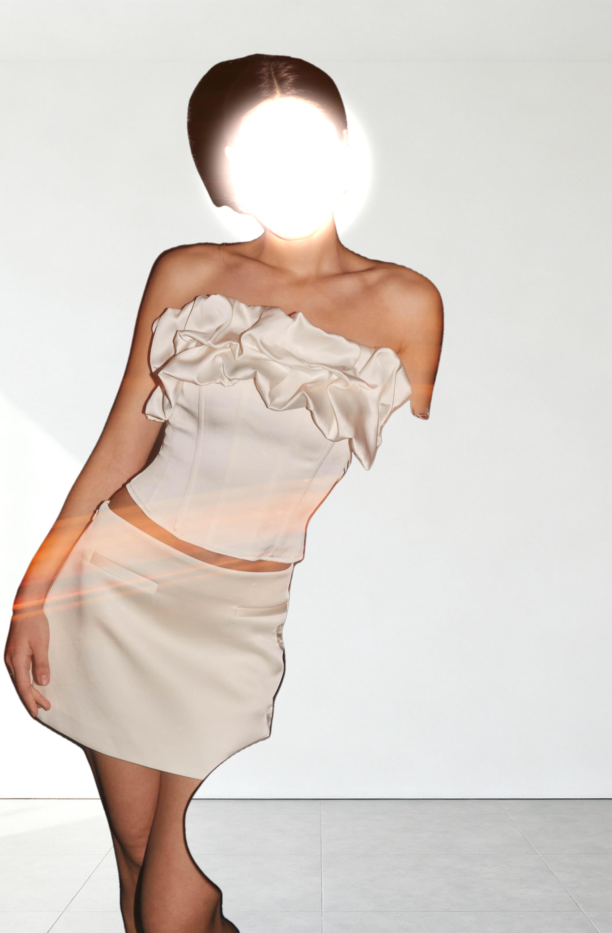 Sarahi Strapless Ruffled Corset Top