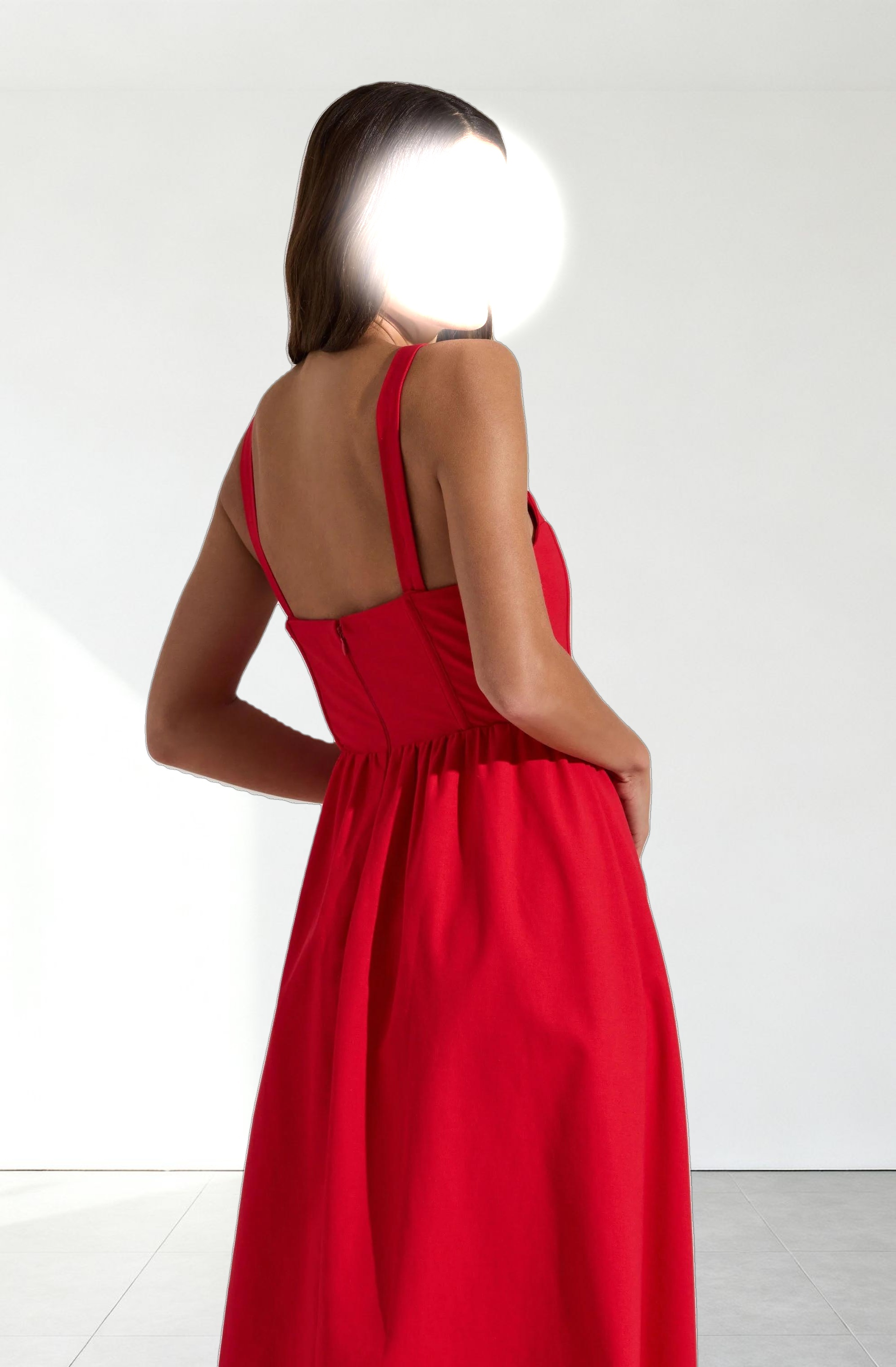 Sweetheart Corset Linen Dress