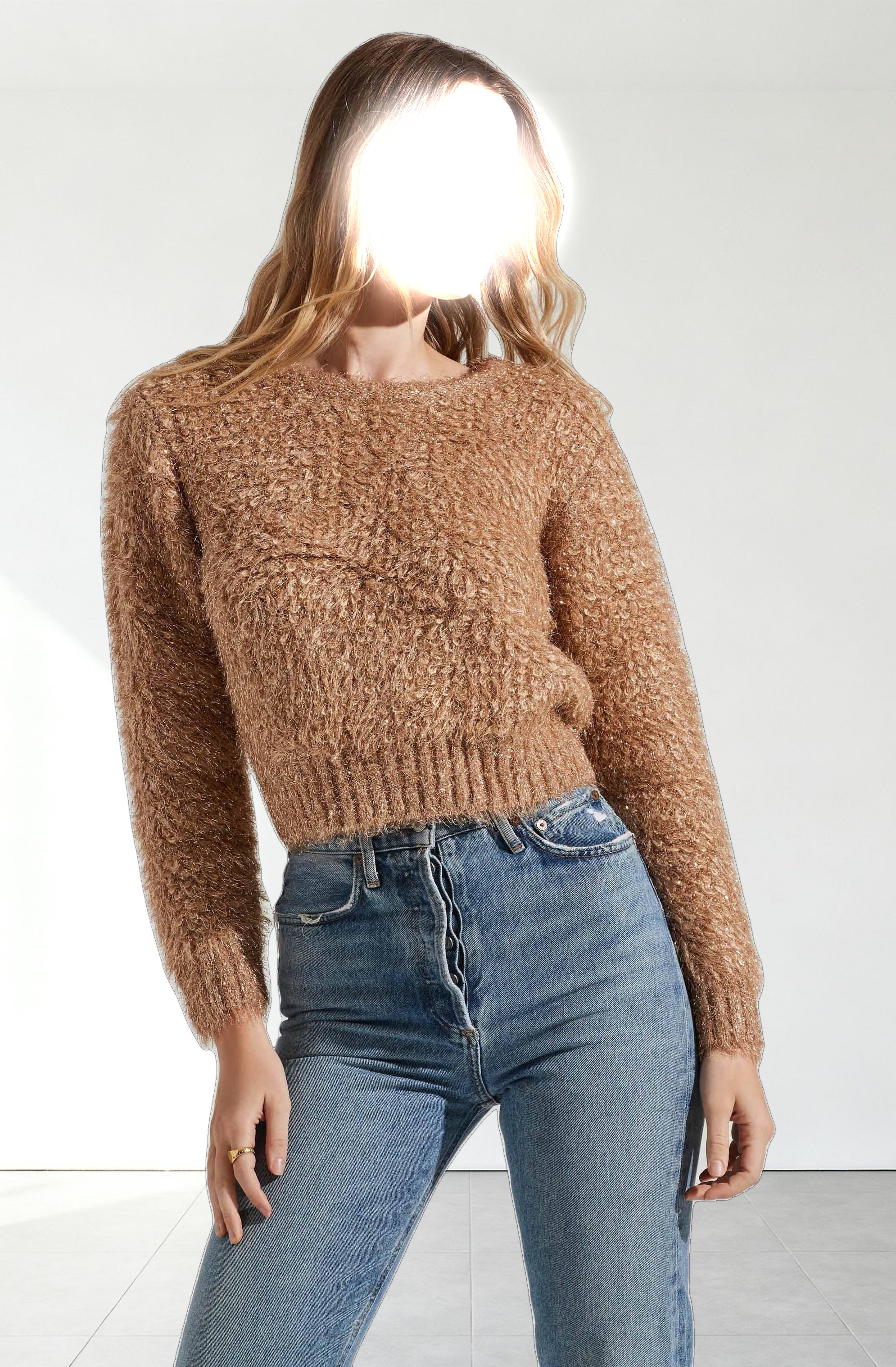 Alma Metallic Knit Sweater