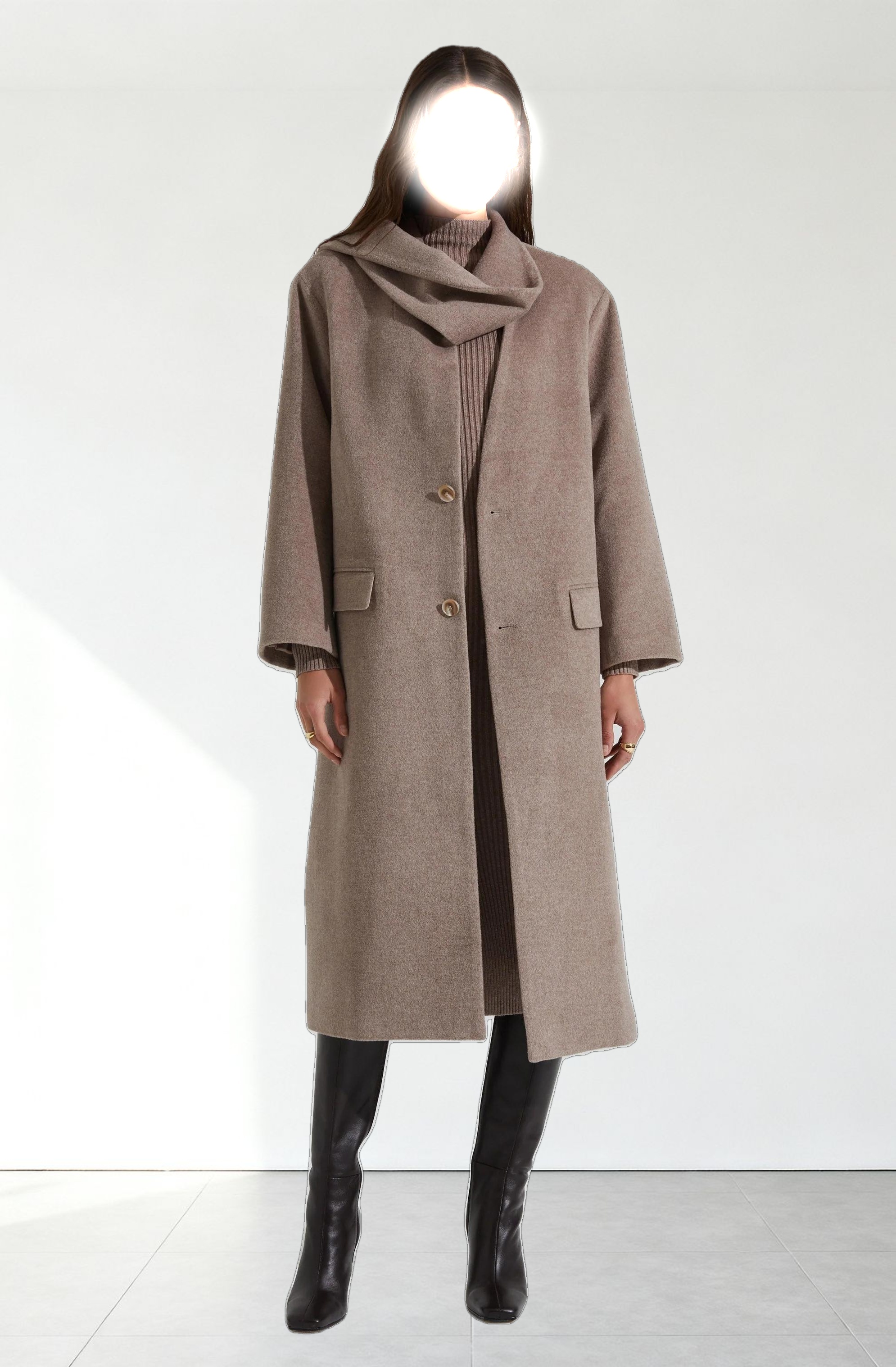 Londyn Scarf Longline Coat
