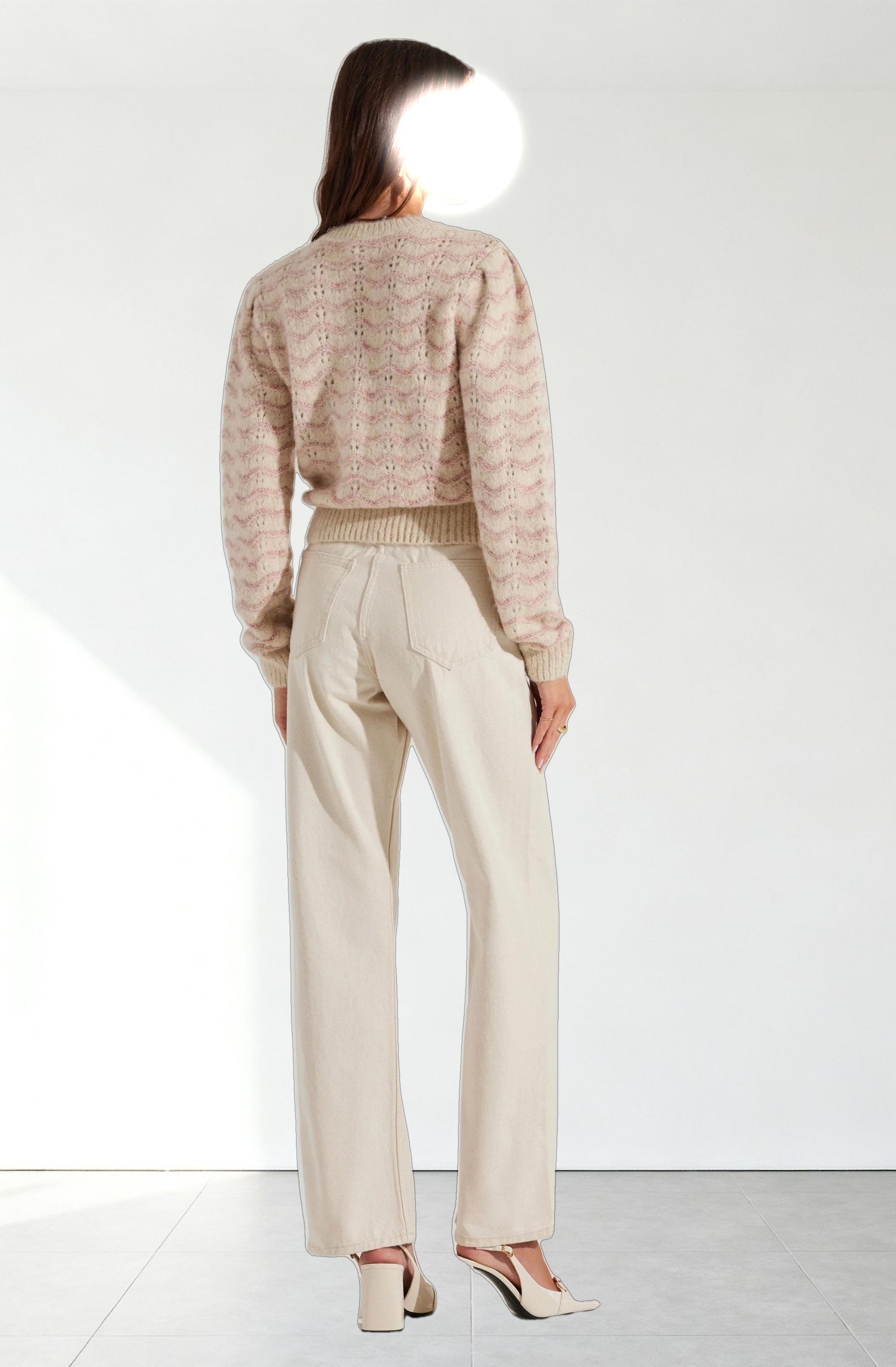 Jaylani Striped Pointelle Sweater