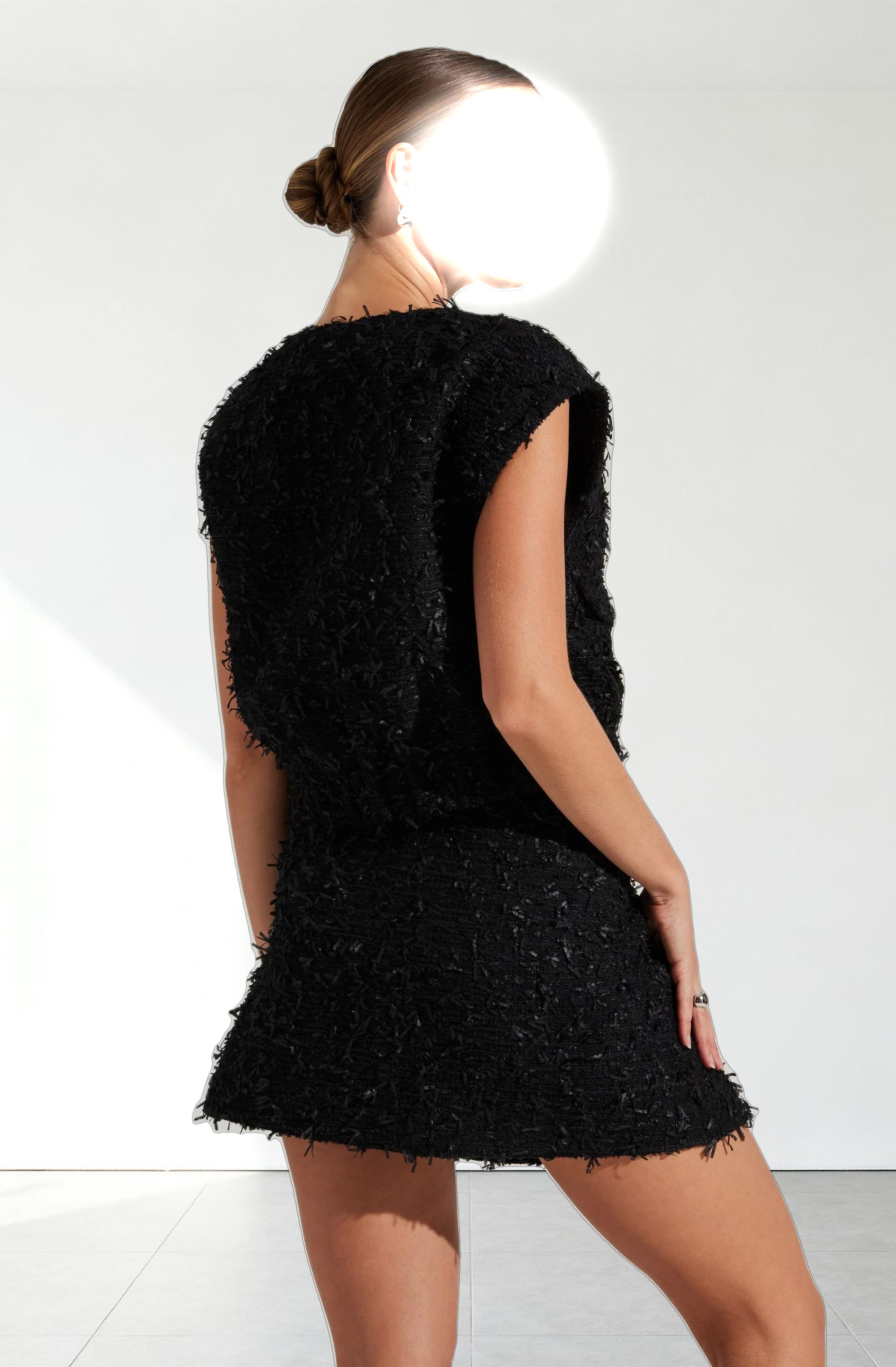 Pedrine Textured Tweed Vest