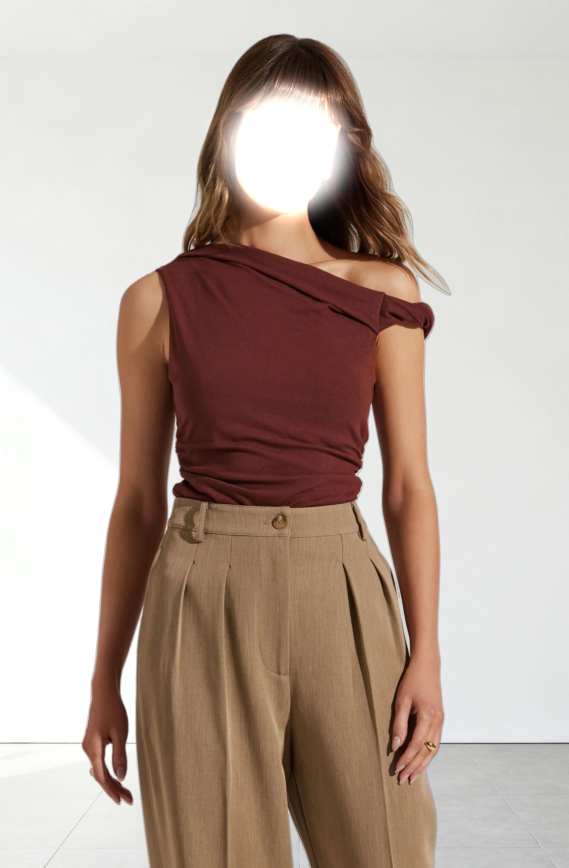 Zivon Asymmetrical Sleeveless Top