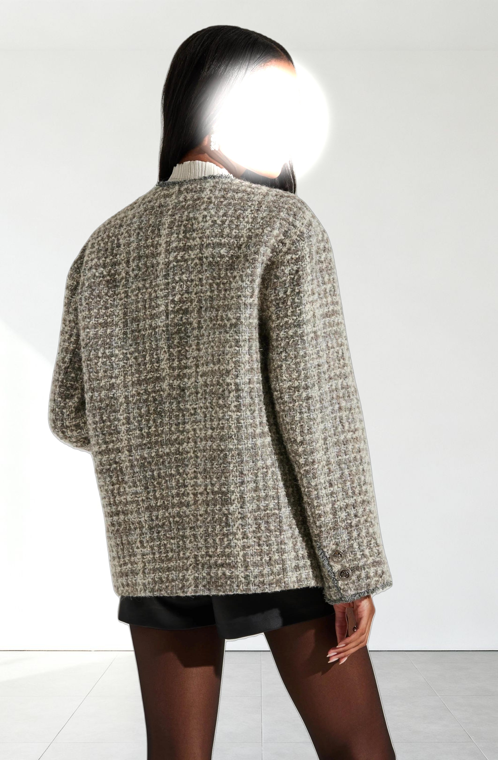 Perona Tweed Oversized Coat