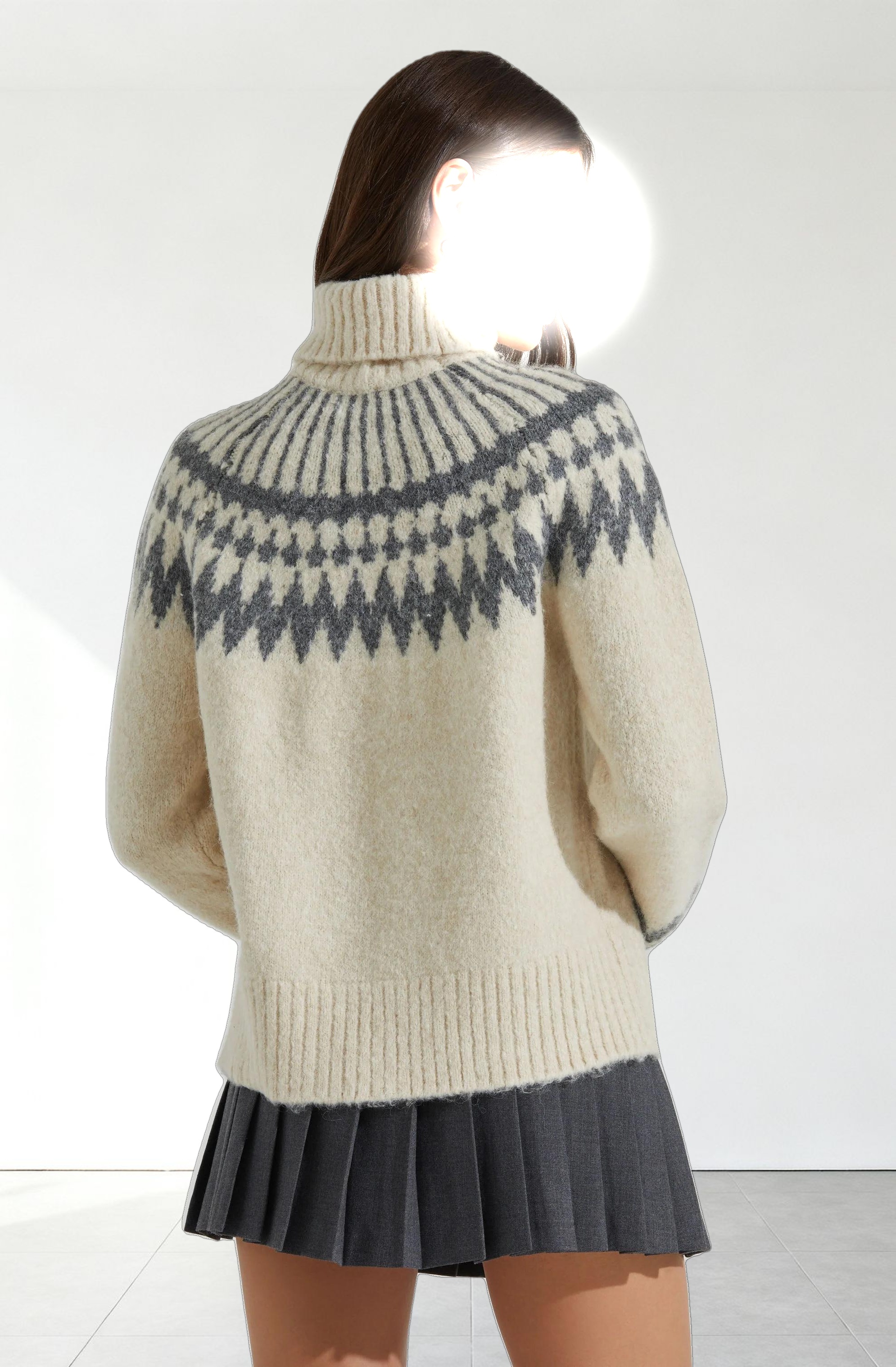 Leka Fair Isle Turtleneck Sweater