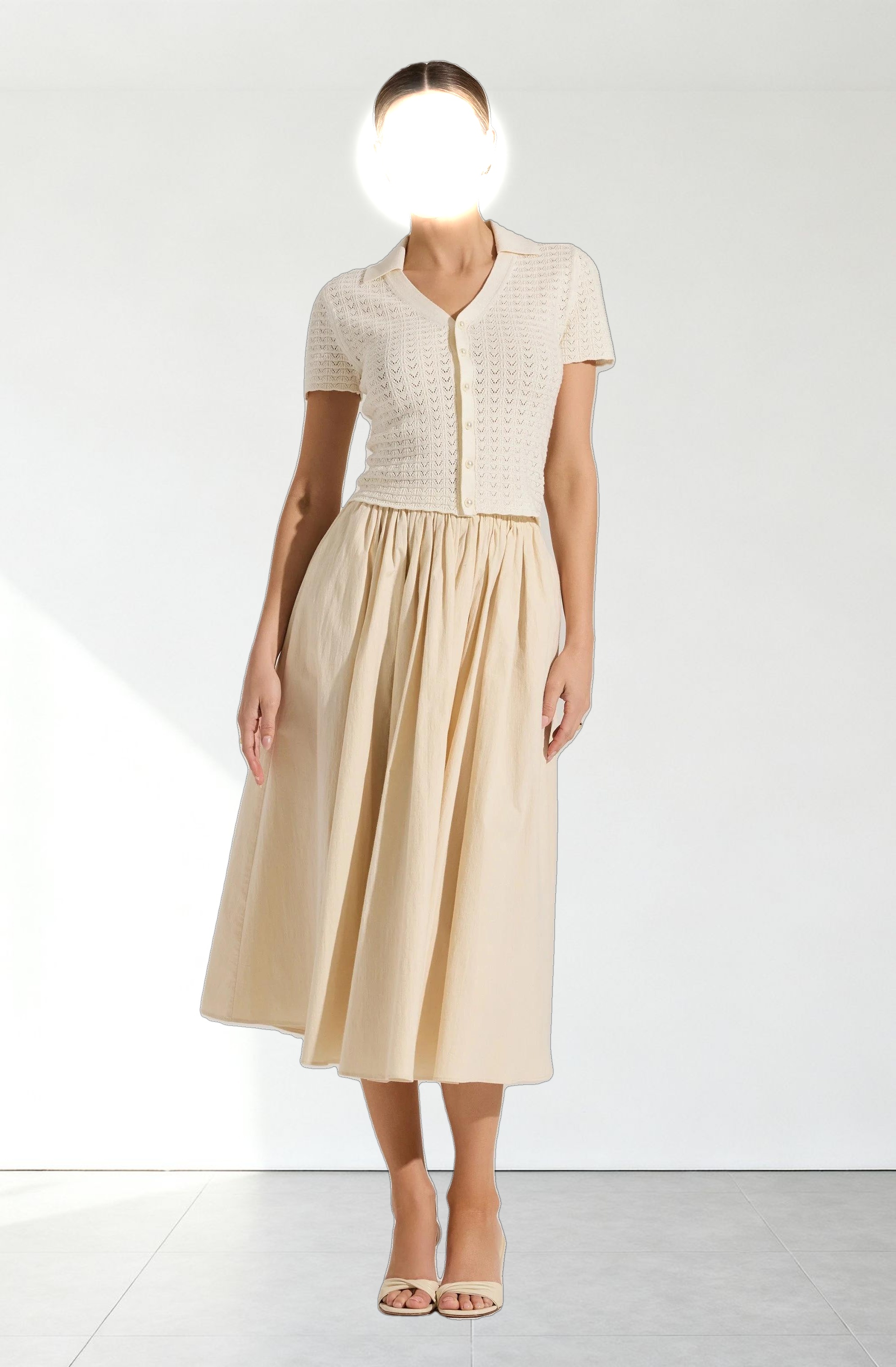 Attwell Pleated Midi Skirt