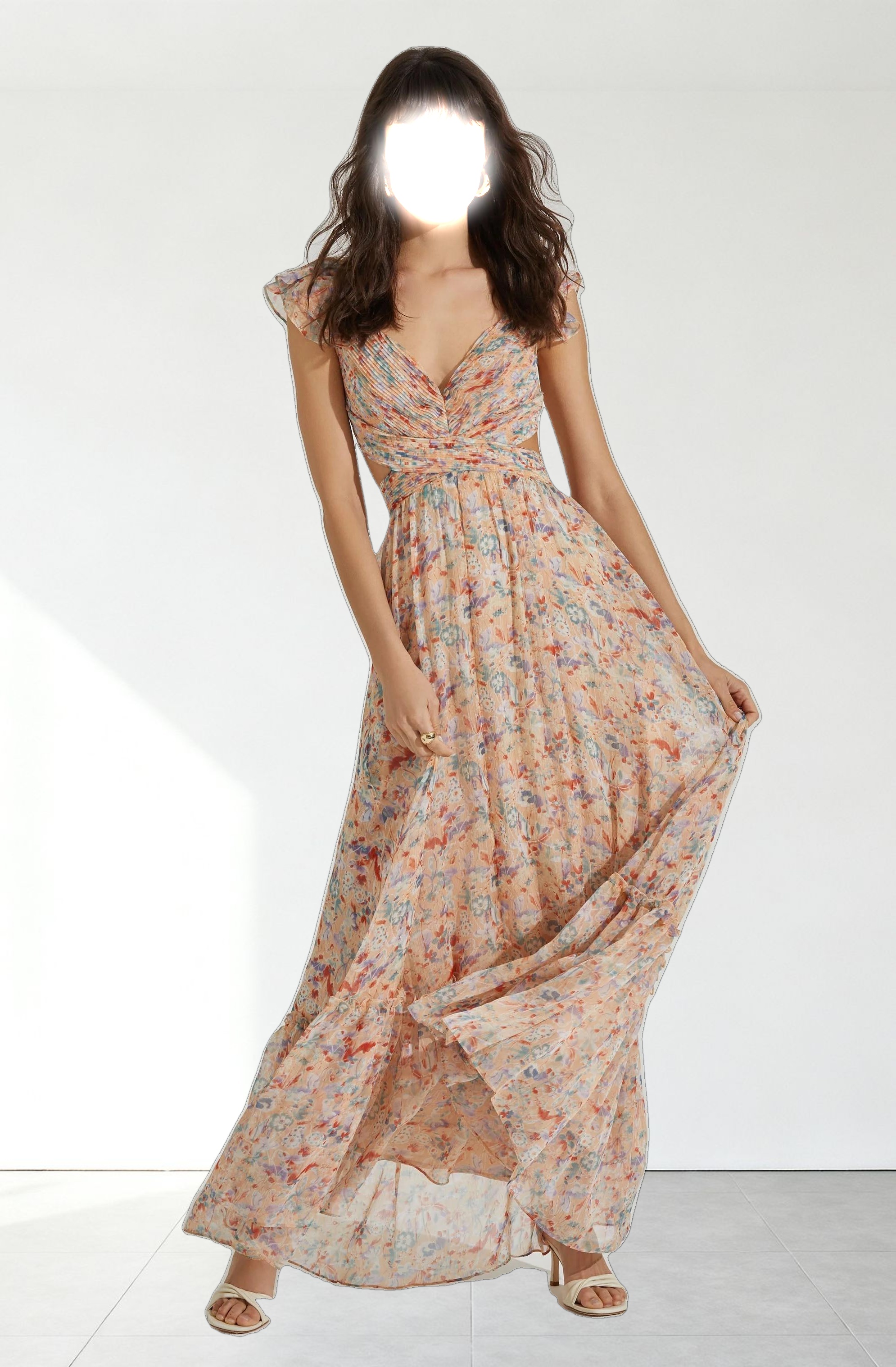 Primrose Floral Strappy Back Maxi Dress