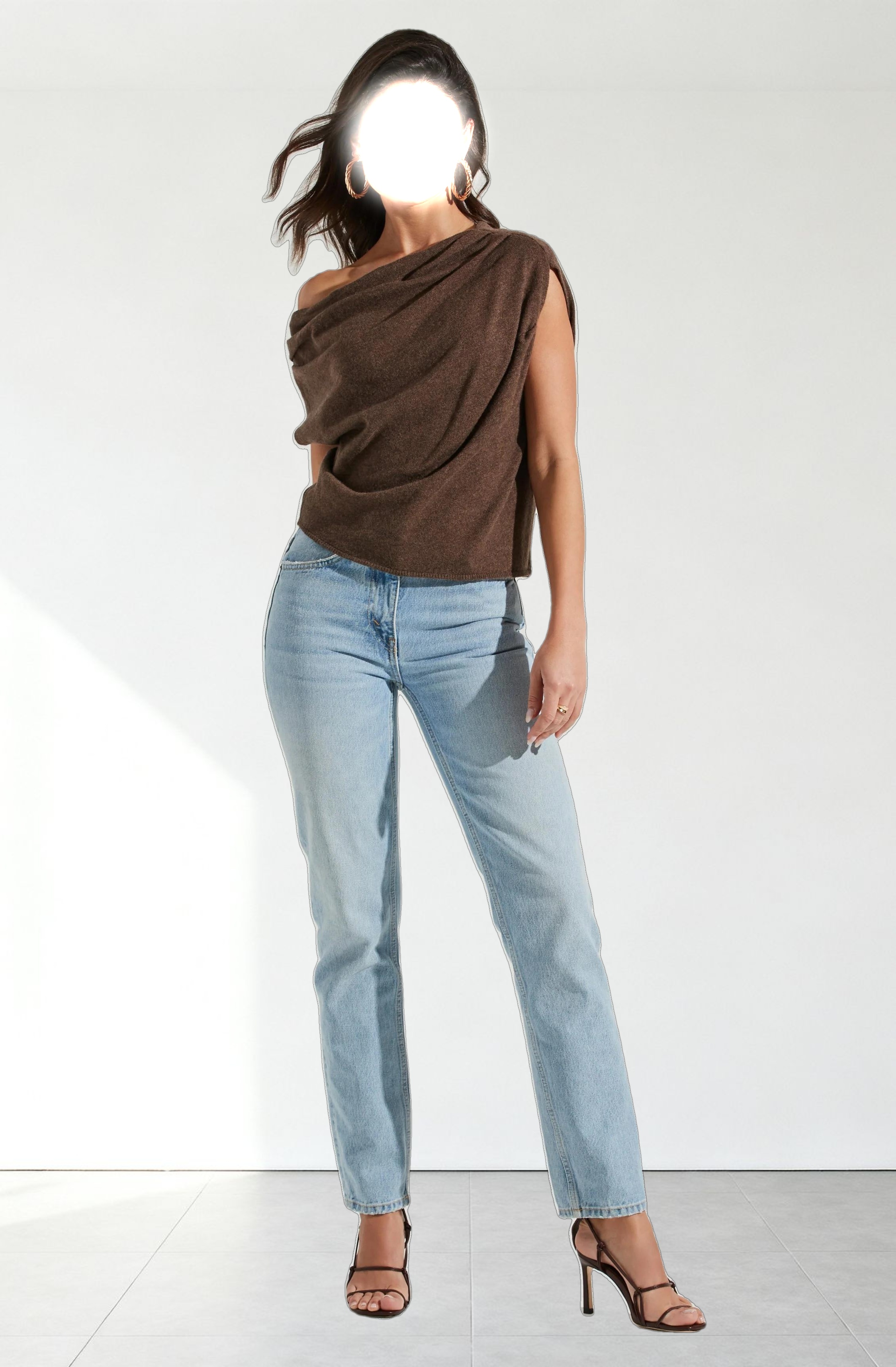 Devin Sleeveless One Shoulder Sweater