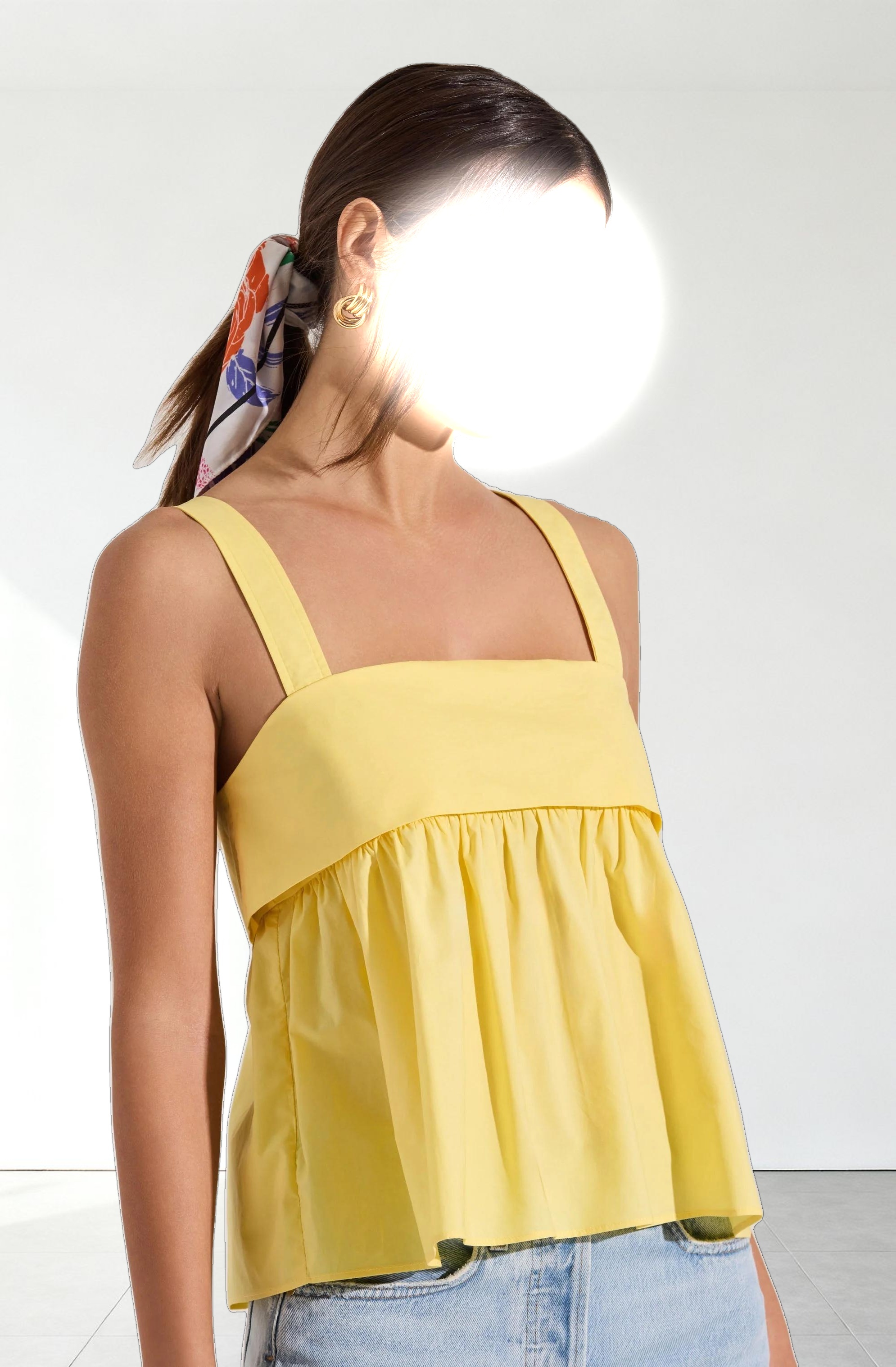 Square Neck Babydoll Top