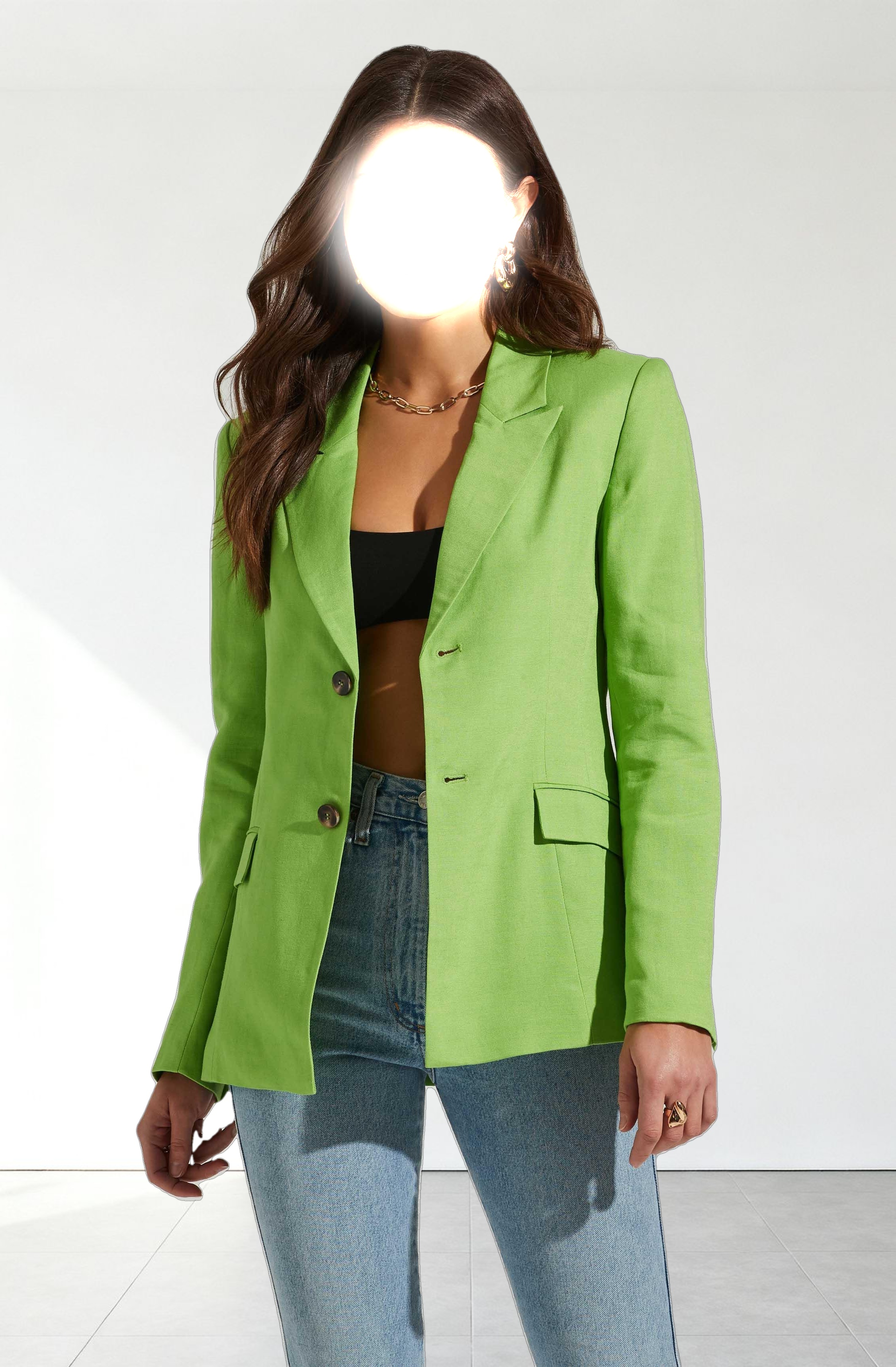 Fitted Buttoned Blazer