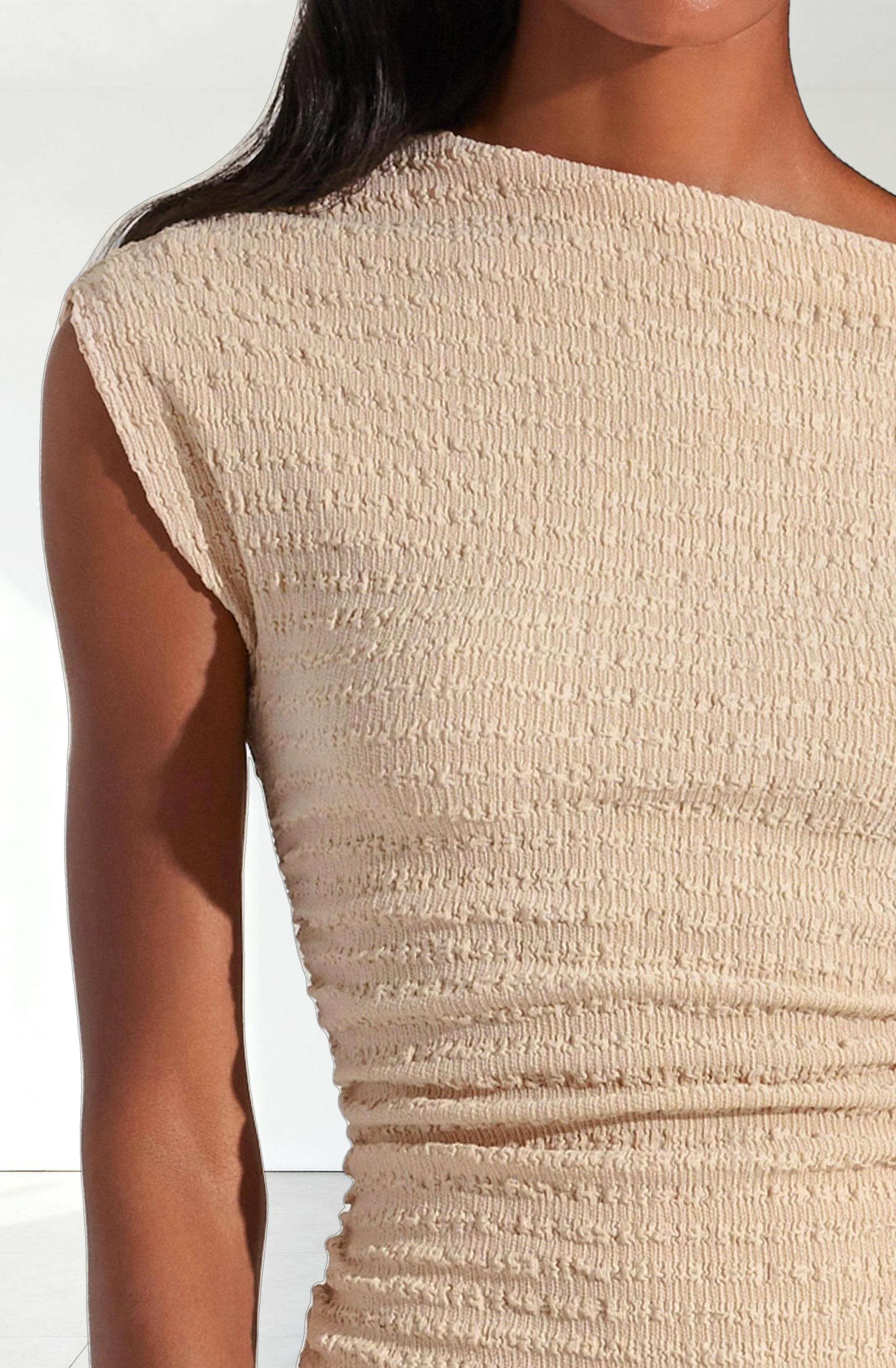Keir One shoulder Textured Top