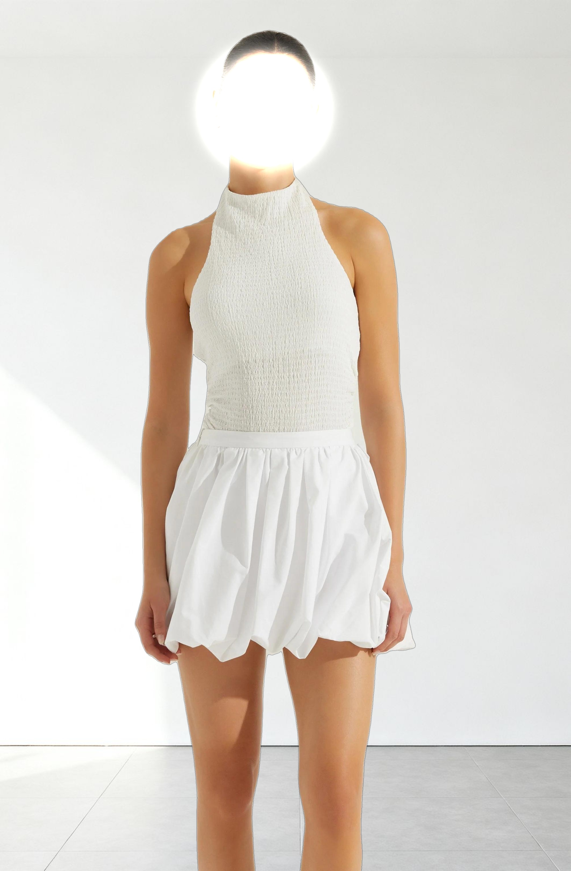 Gwyneth Textured Halter Neck Top