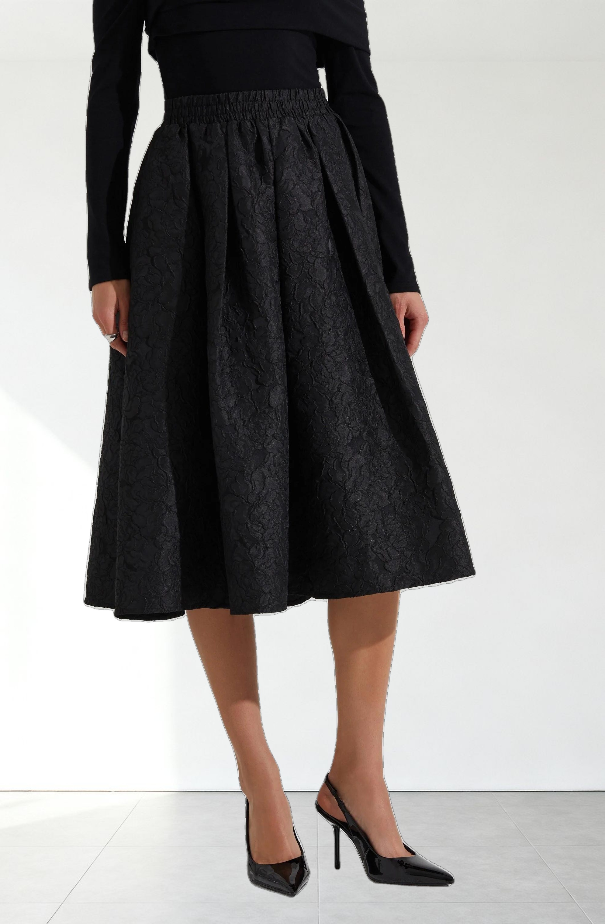 Andolina Jacquard Midi Skirt