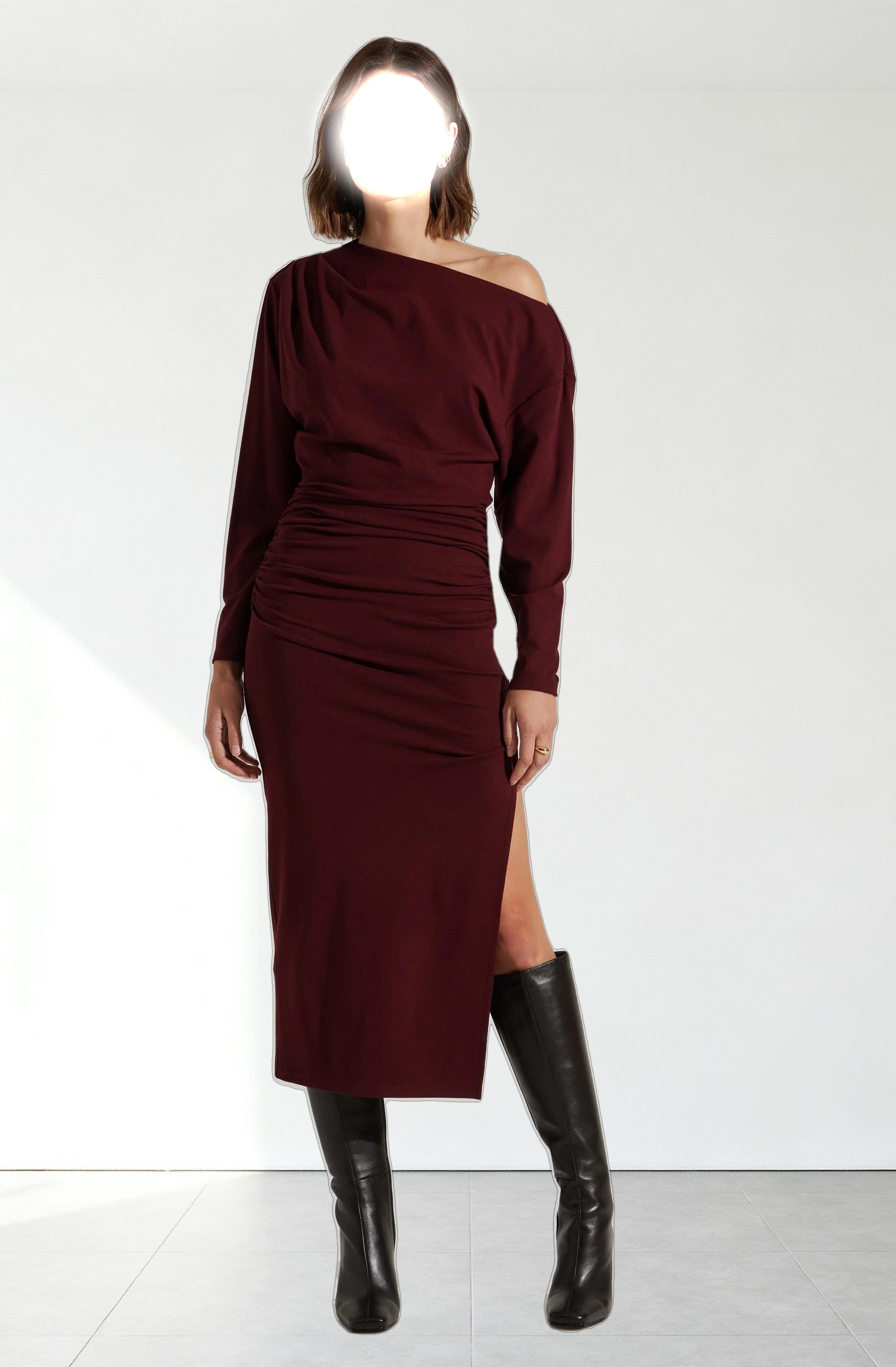 Nary Off Shoulder Midi Dress