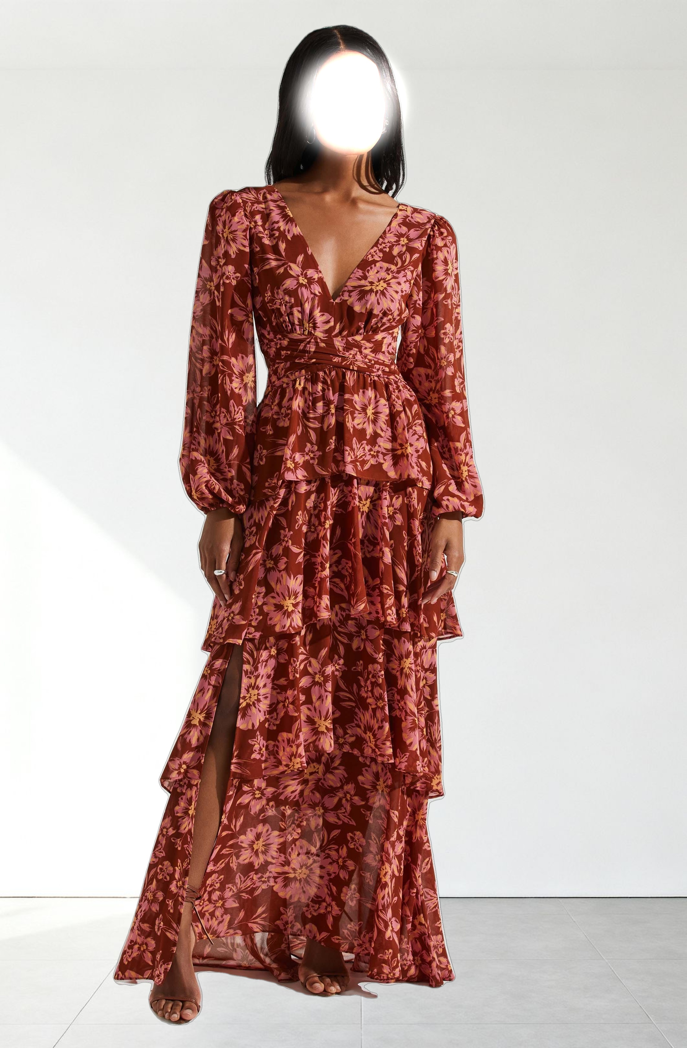 Anora Floral Tiered Maxi Dress