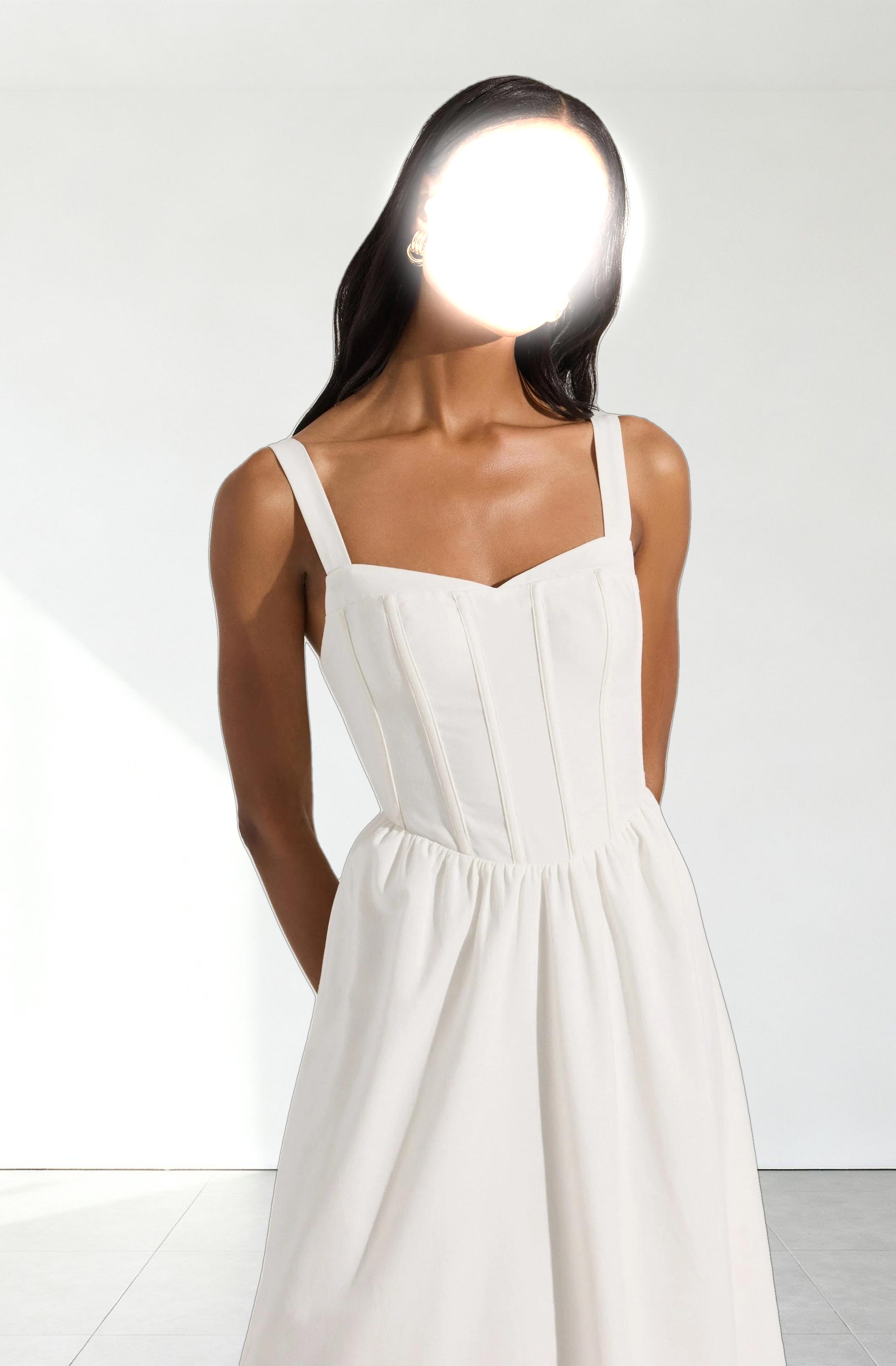 Sweetheart Corset Linen Dress
