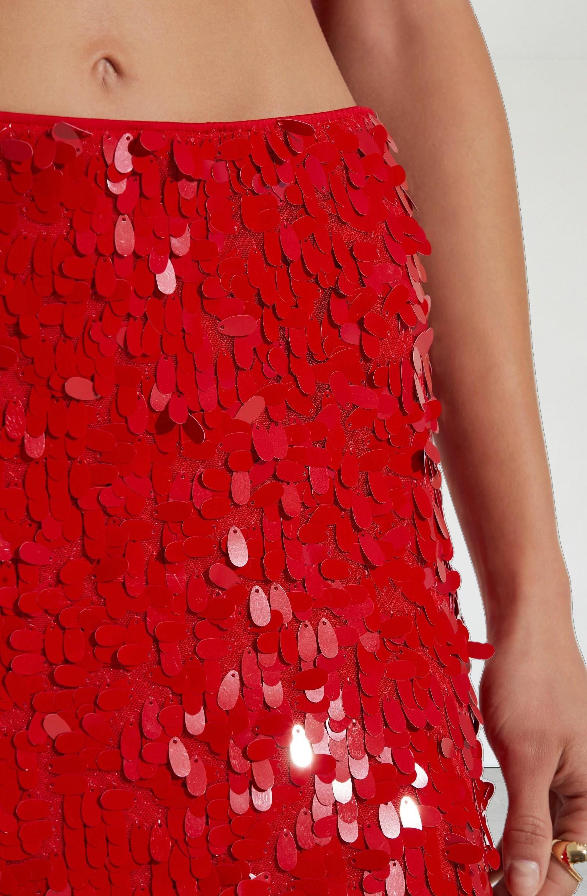 Amos Sequin Midi Skirt