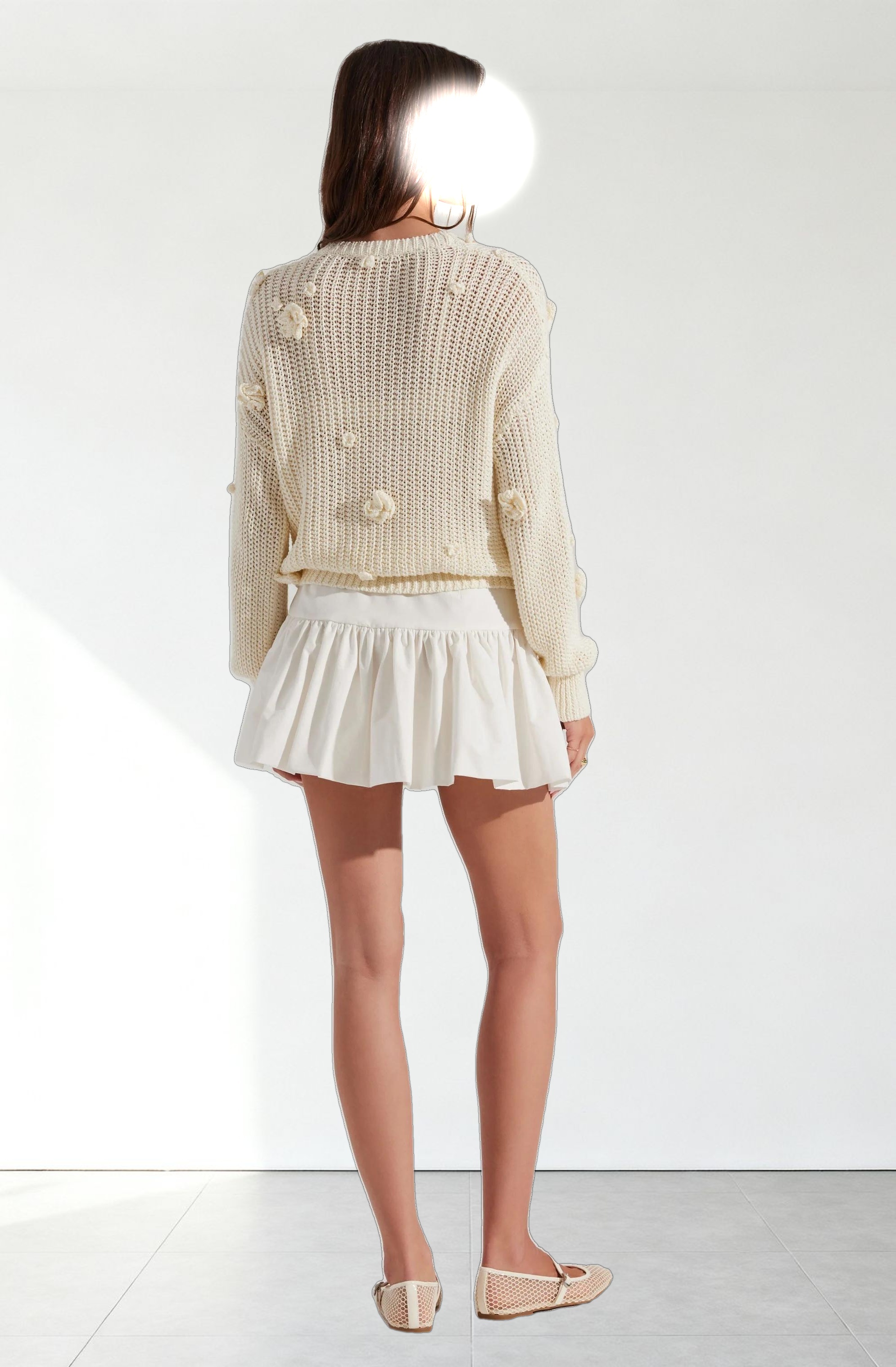 Hayley 3D Floral Crochet Sweater