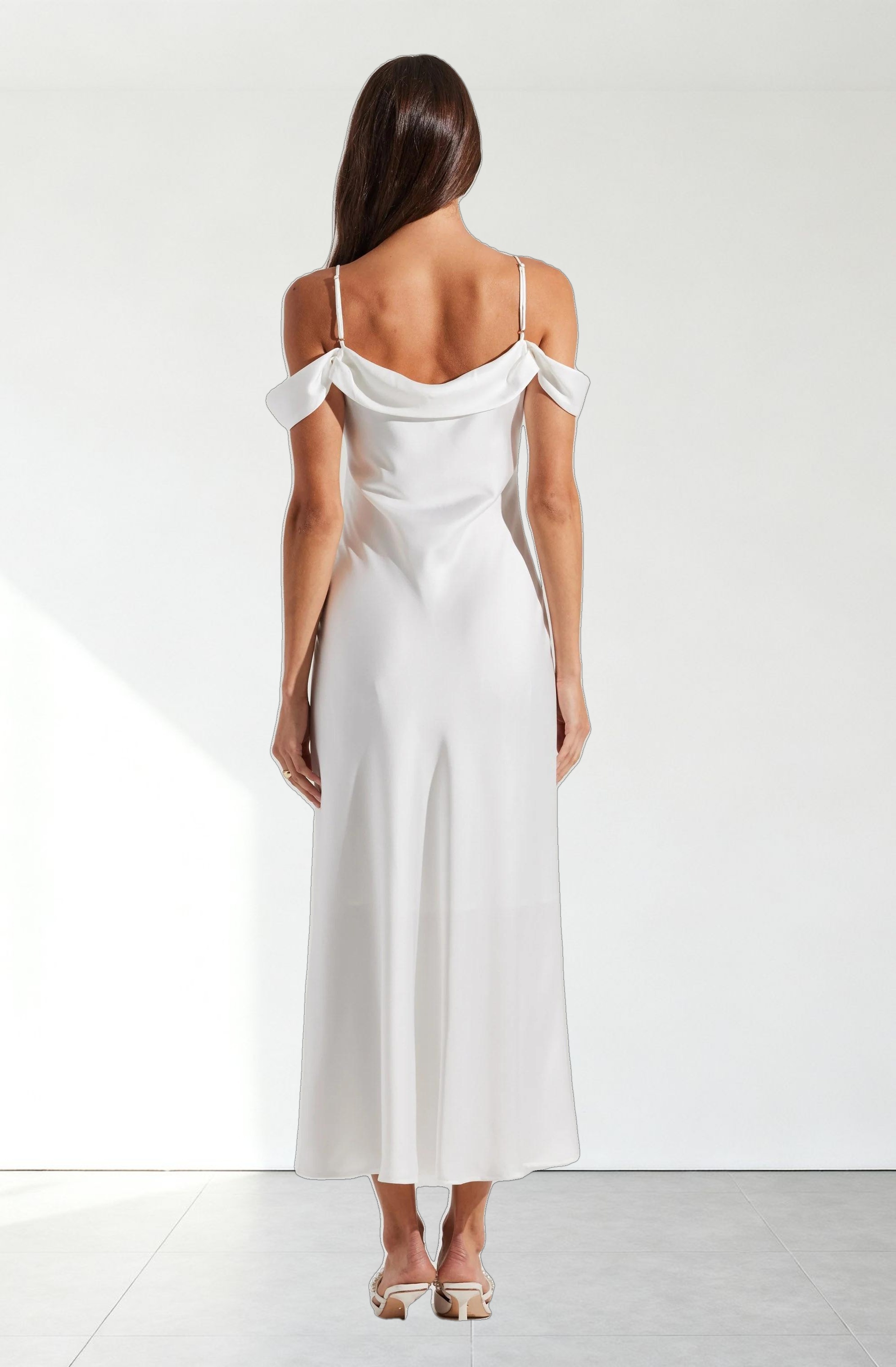 Kitura Cold Shoulder Maxi Dress