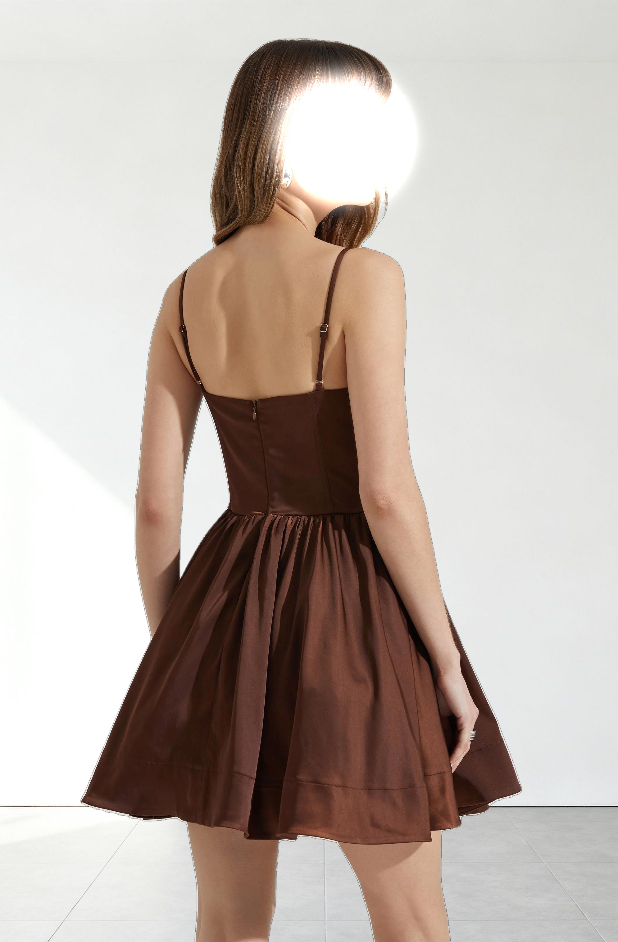 Linelly Bustier Mini Skater Dress