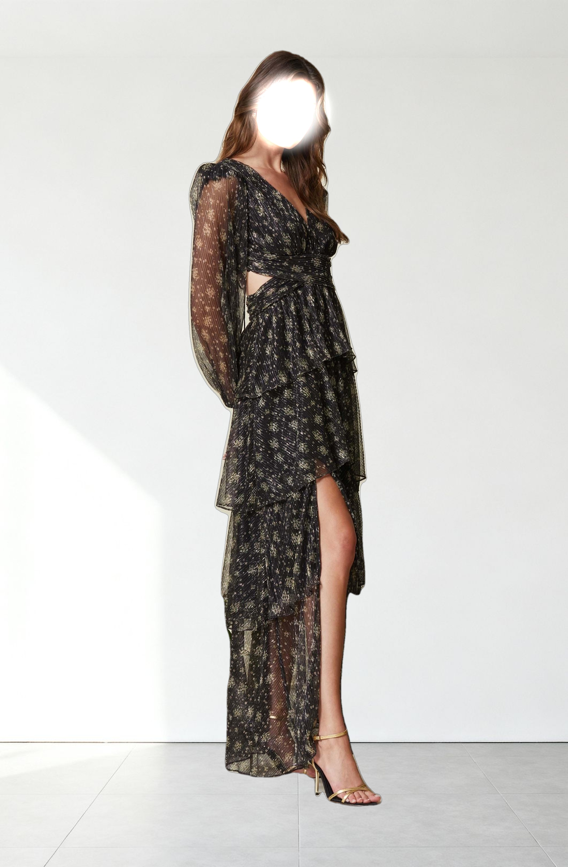 Anora Floral Tiered Maxi Dress