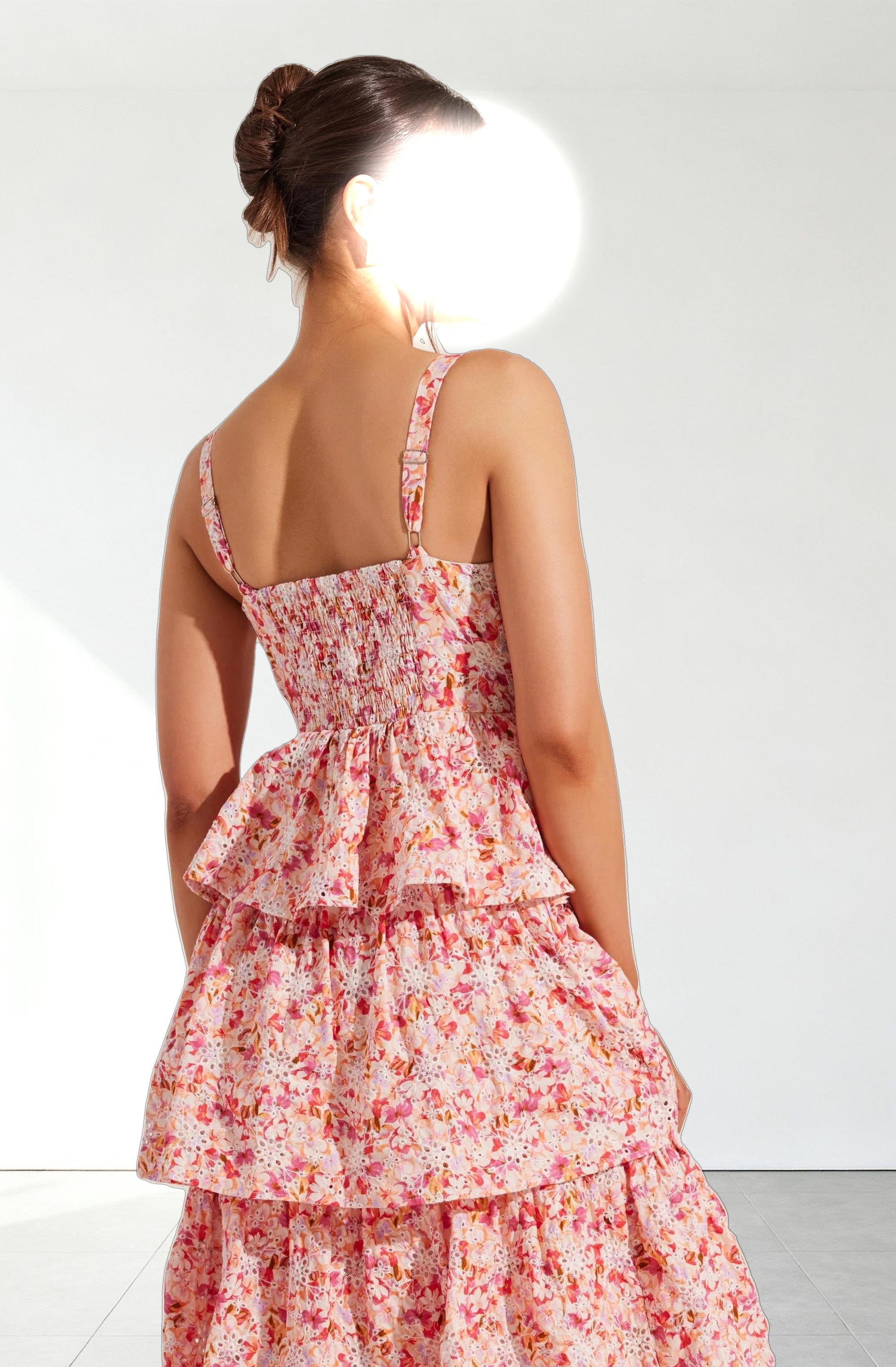 Midsummer Eyelet Tiered Maxi Dress