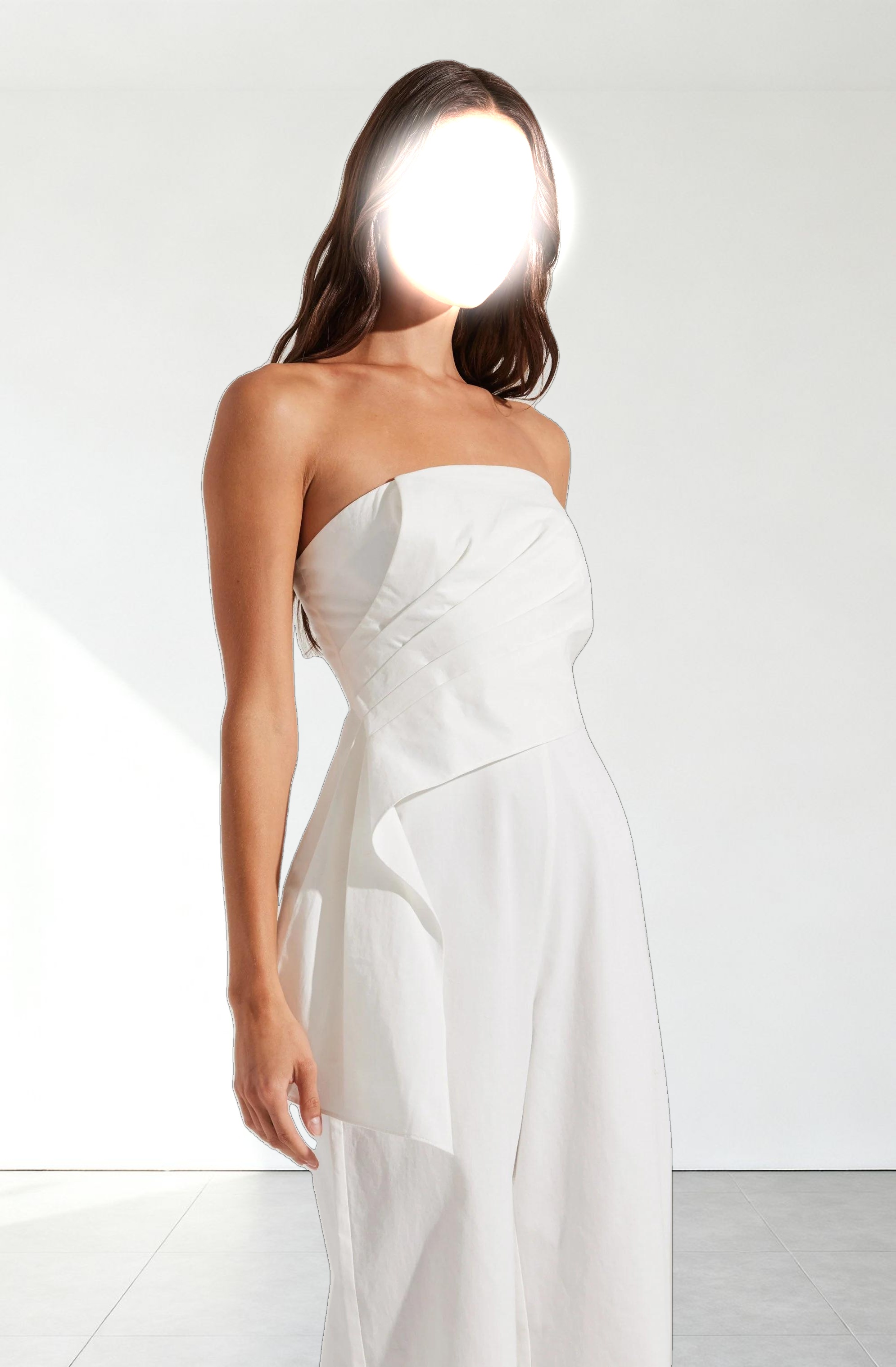 Maciel Strapless Pleated Jumpsuit