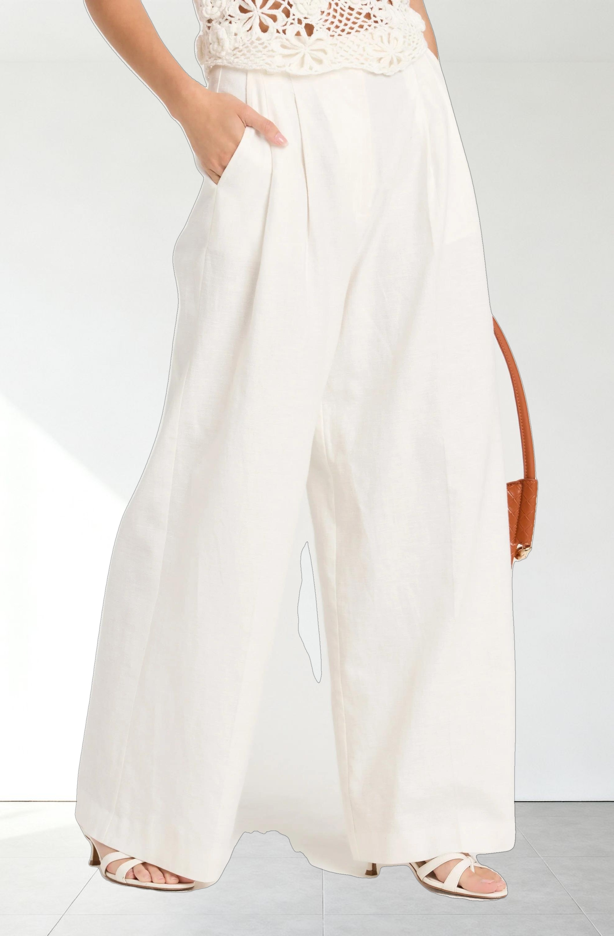 Milani Linen-Blend Trouser Pants