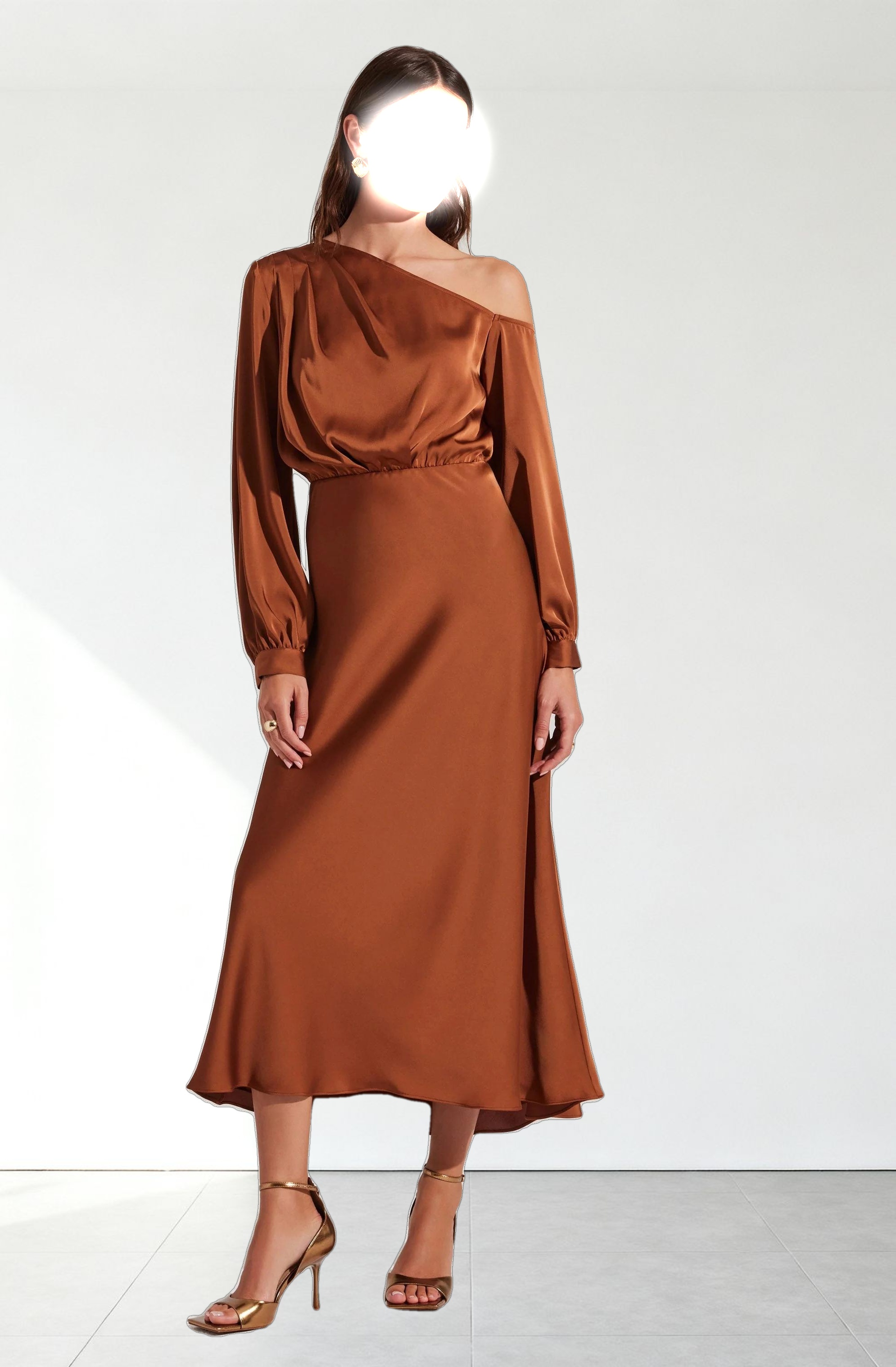 Elwood Satin Off Shoulder Dress