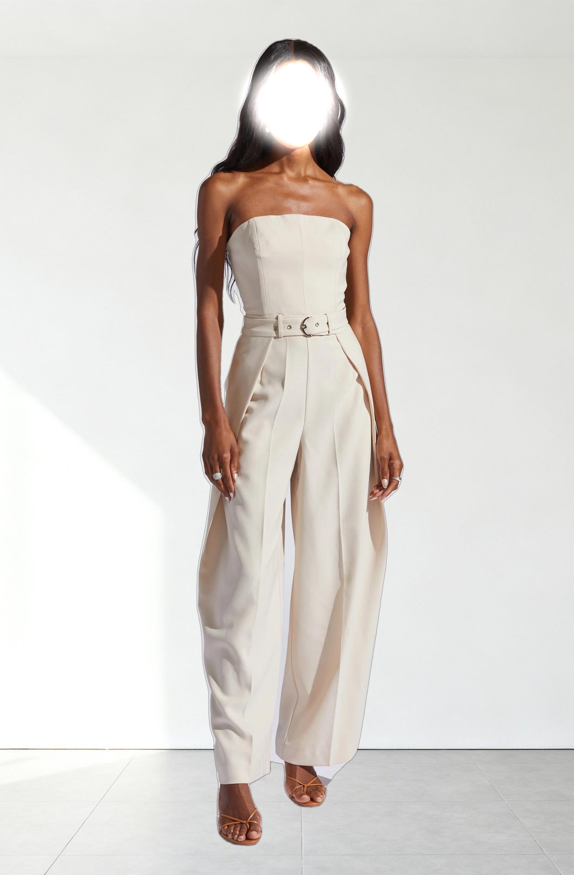 Bryony Tailored Pleat Belted Jumpsuit