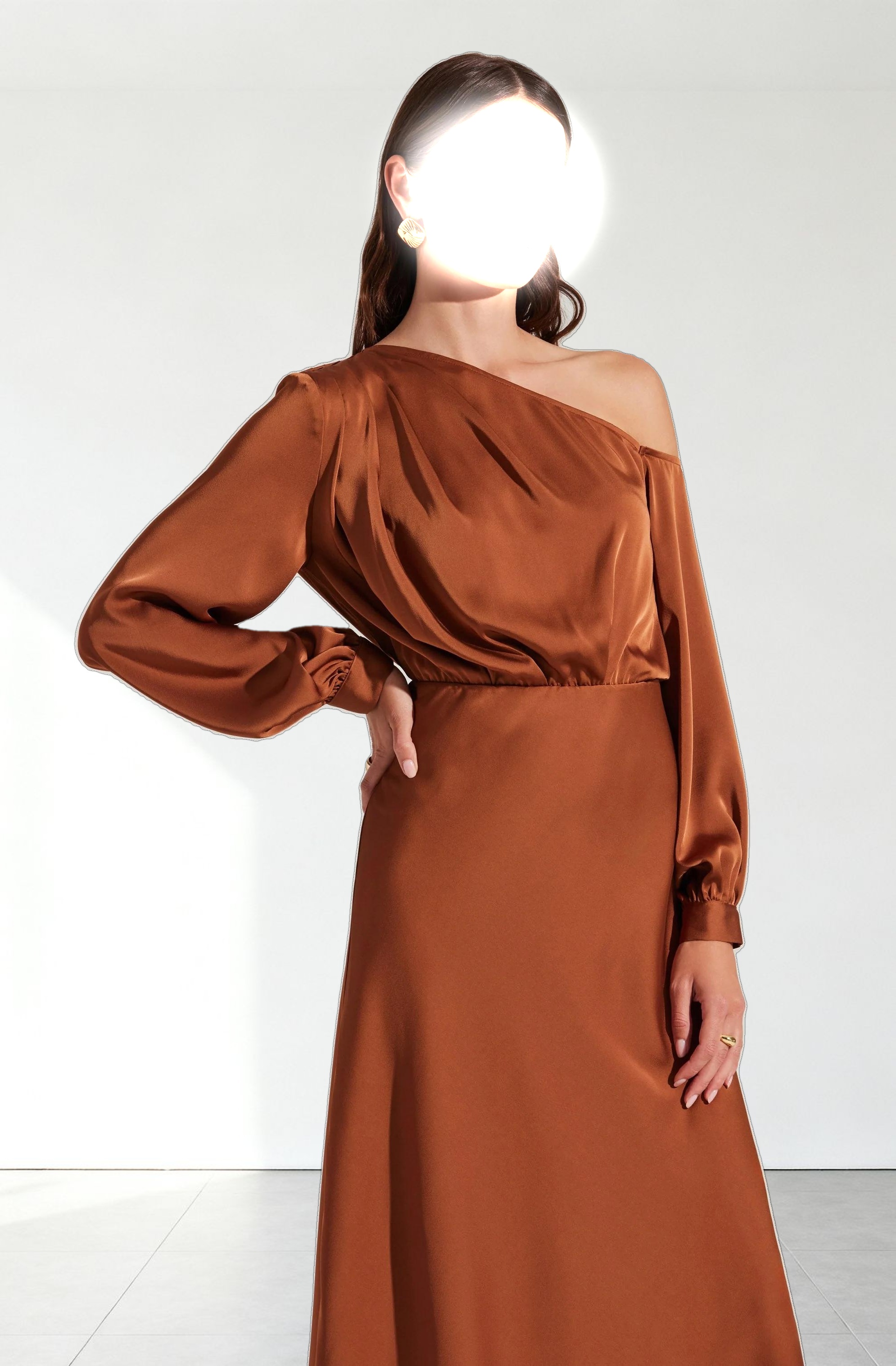 Elwood Satin Off Shoulder Dress