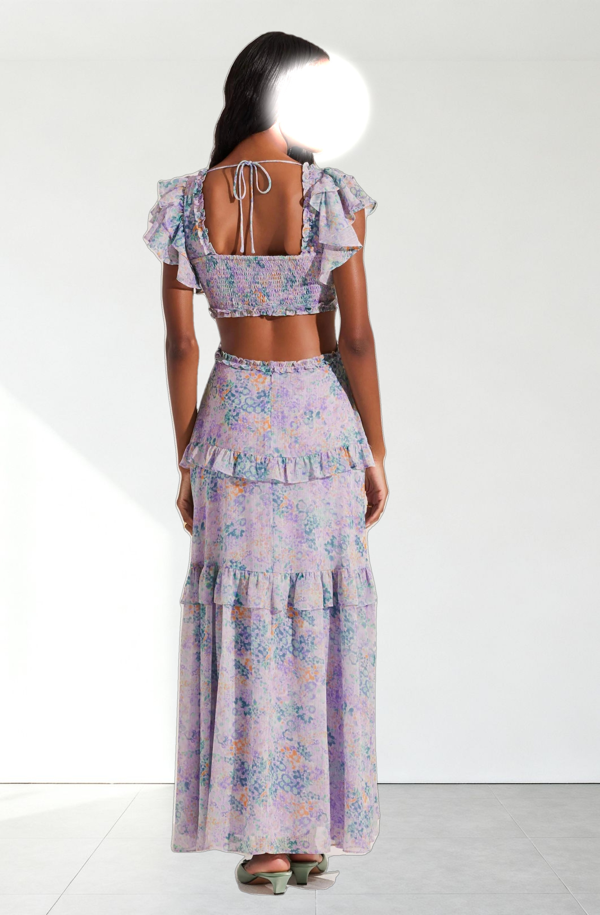 Mable Floral Tiered Ruffle Maxi Dress