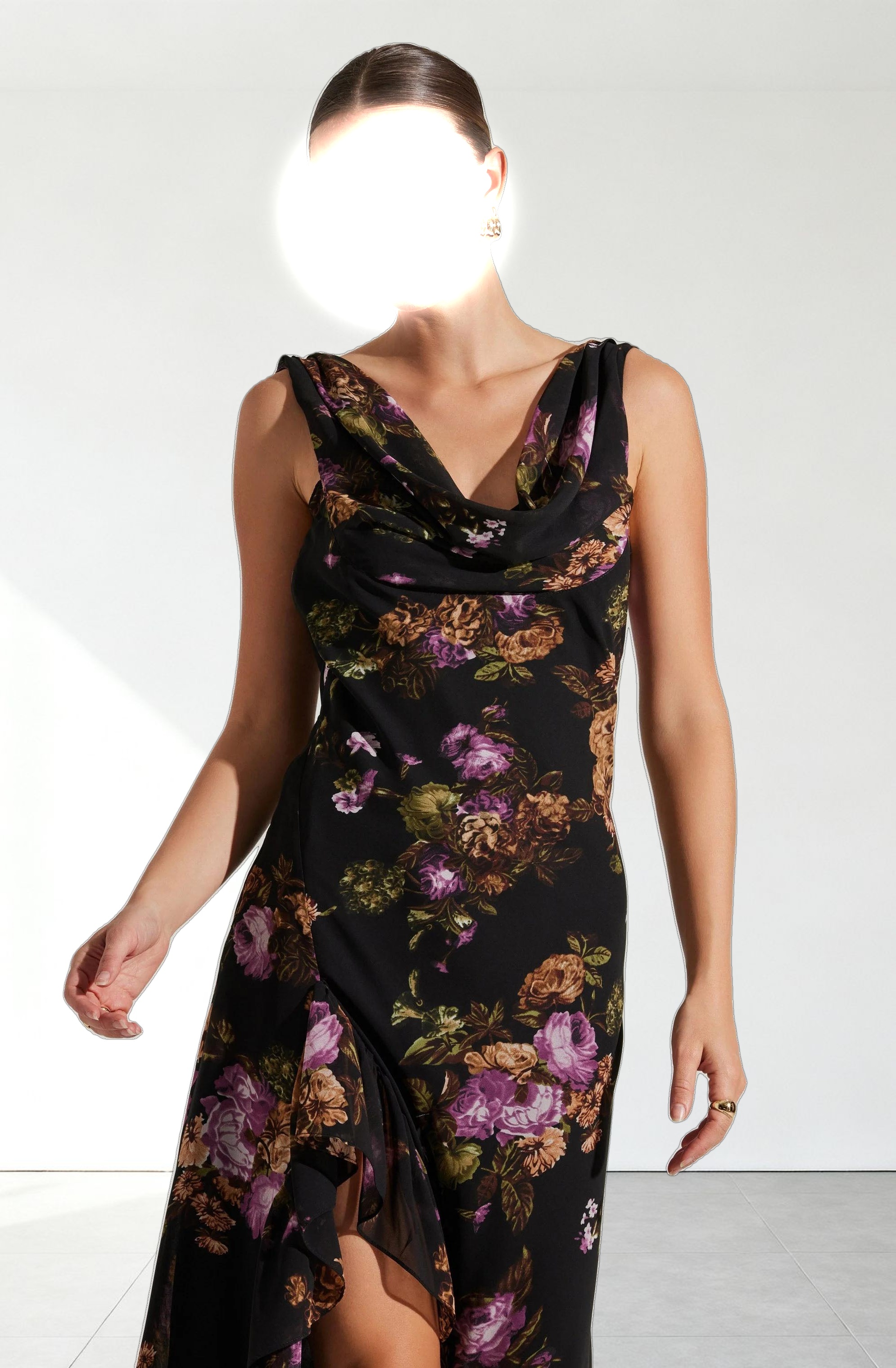 Cecilia Cowl Neck Maxi Dress